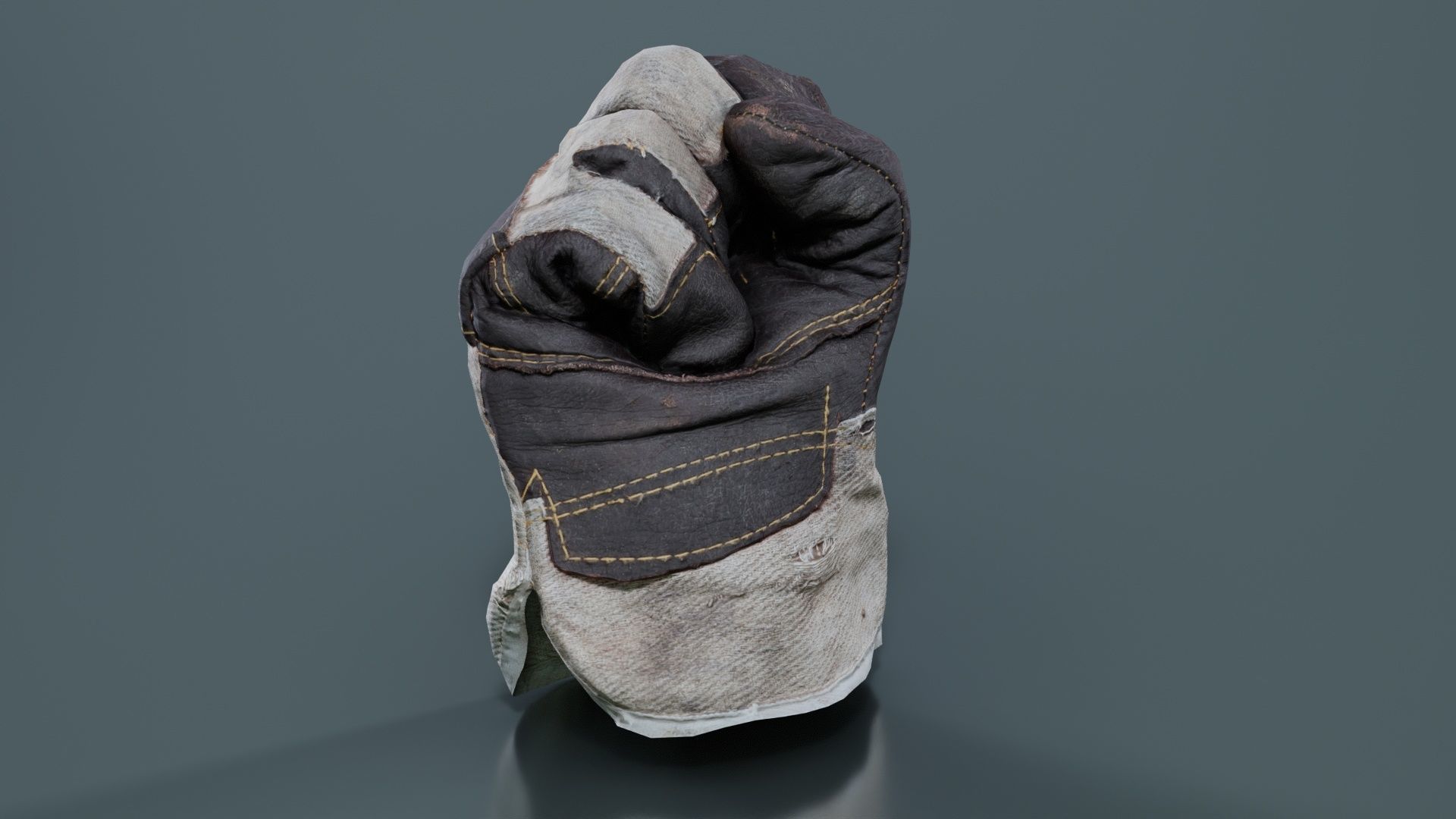 Gloved Hand 008 Low-poly 3D model_7