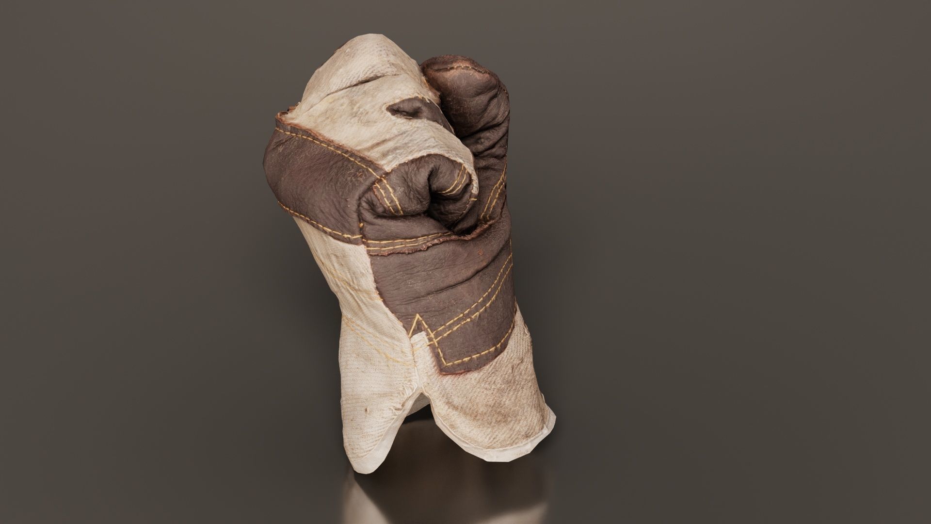 Gloved Hand 008 Low-poly 3D model_3