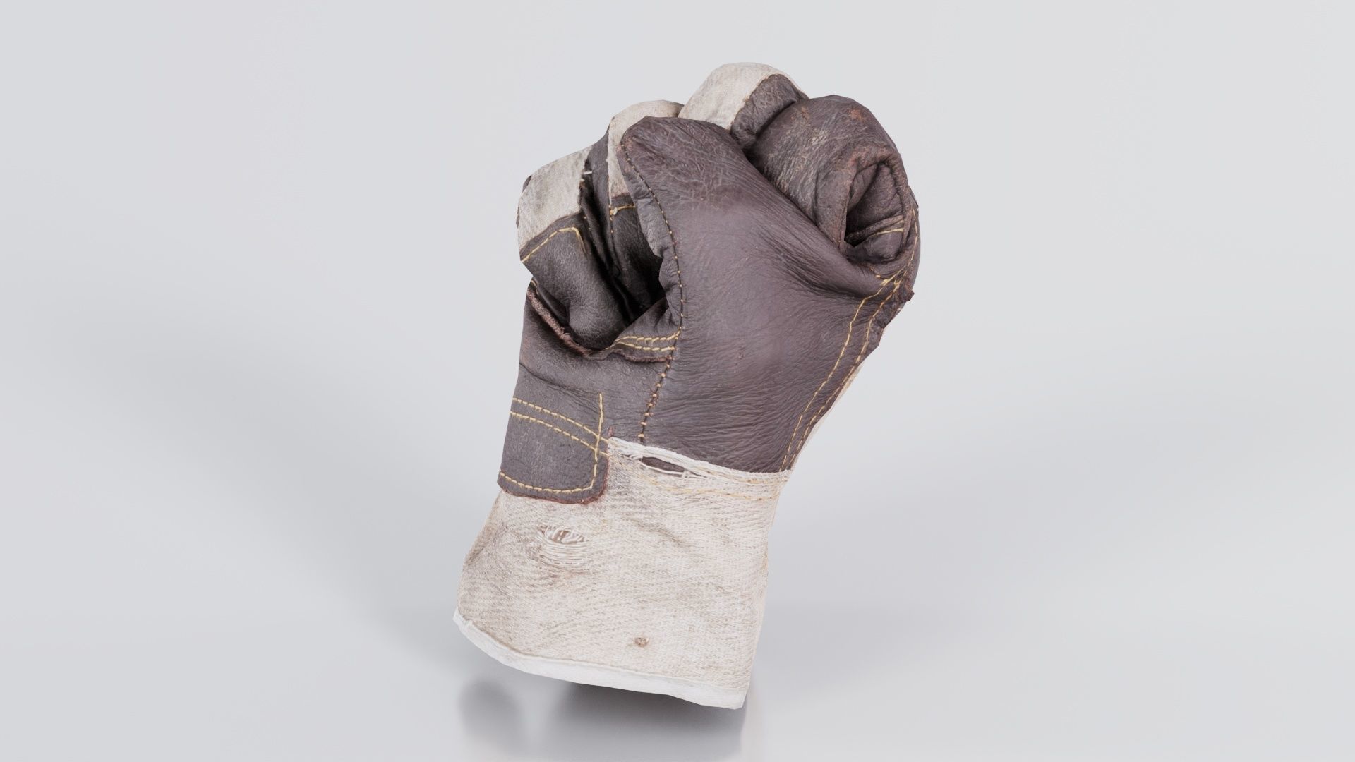 Gloved Hand 008 Low-poly 3D model_2