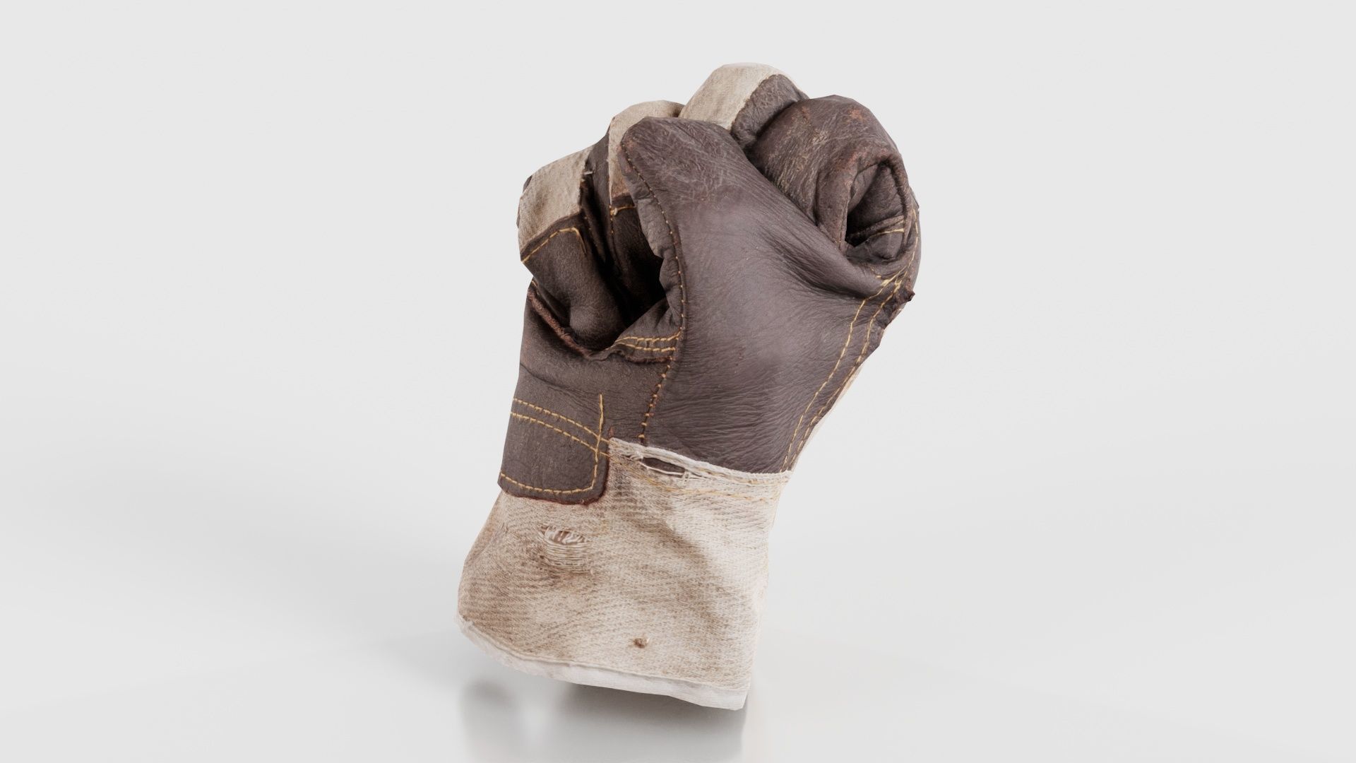 Gloved Hand 008 Low-poly 3D model_15