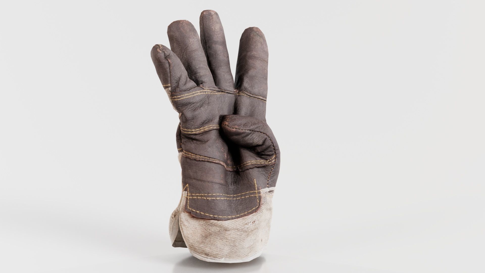 Gloved Hand 009 Low-poly 3D model_4