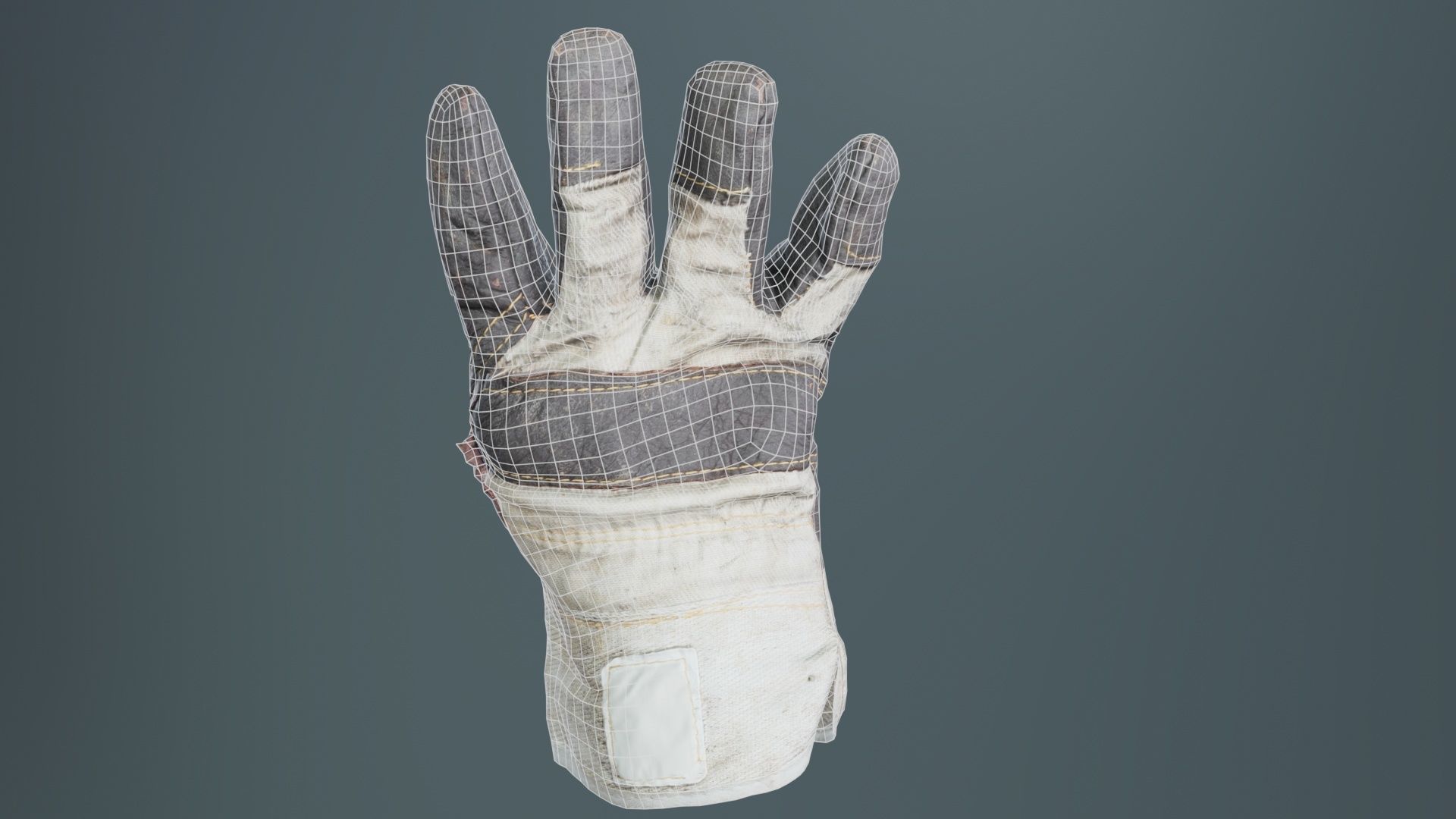 Gloved Hand 009 Low-poly 3D model_10