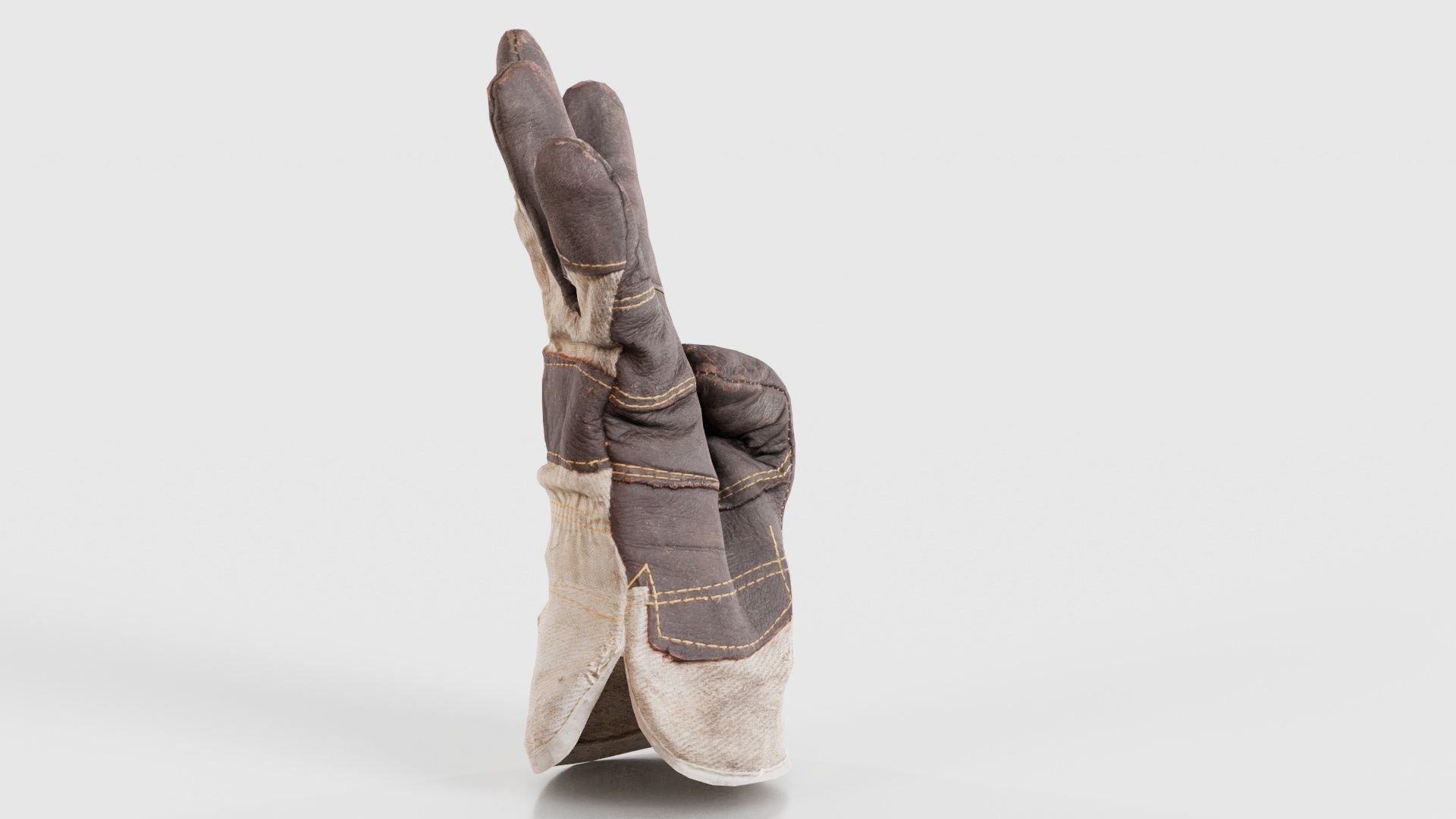 Gloved Hand 009 Low-poly 3D model_18