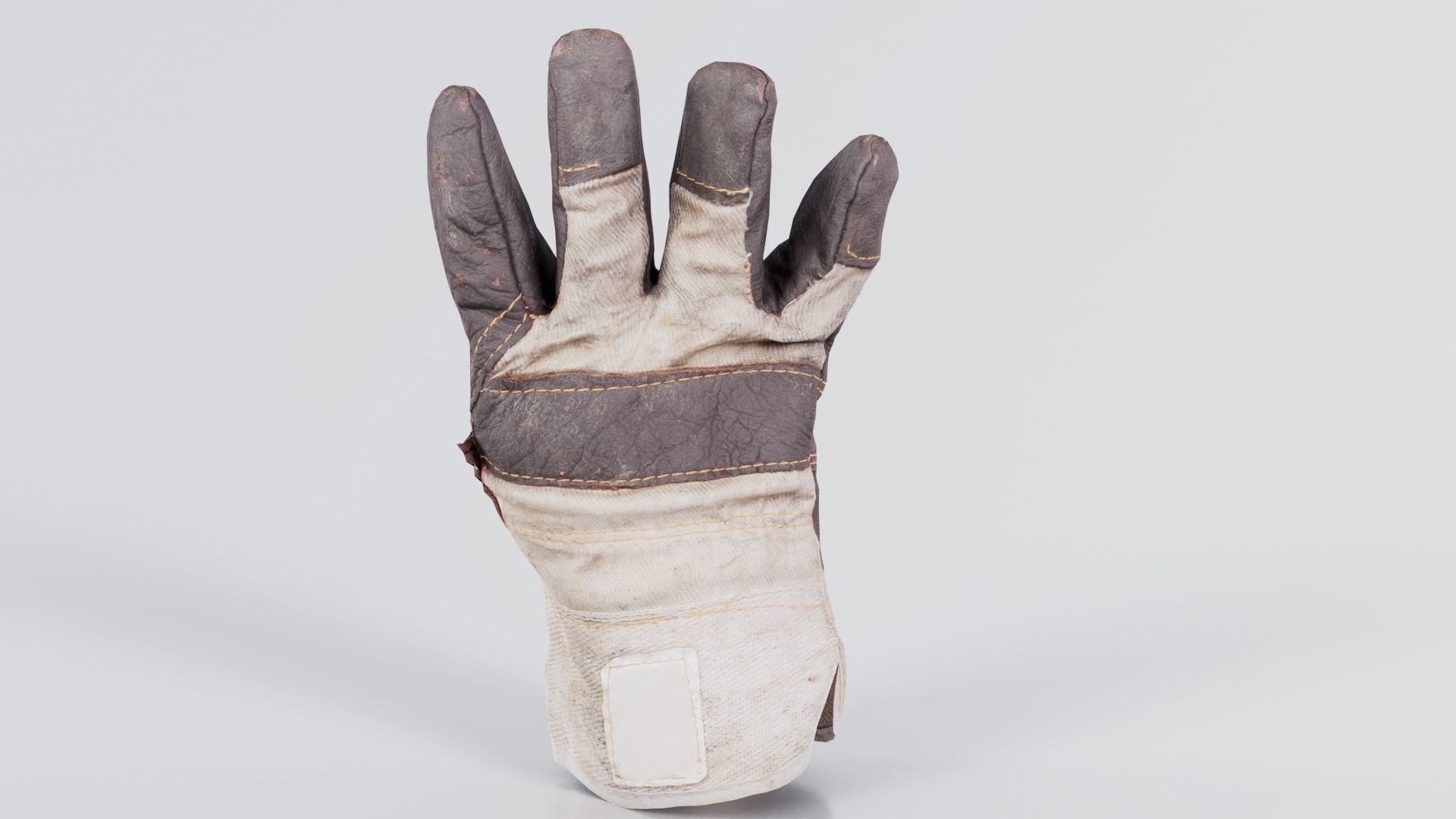 Gloved Hand 009 Low-poly 3D model_1