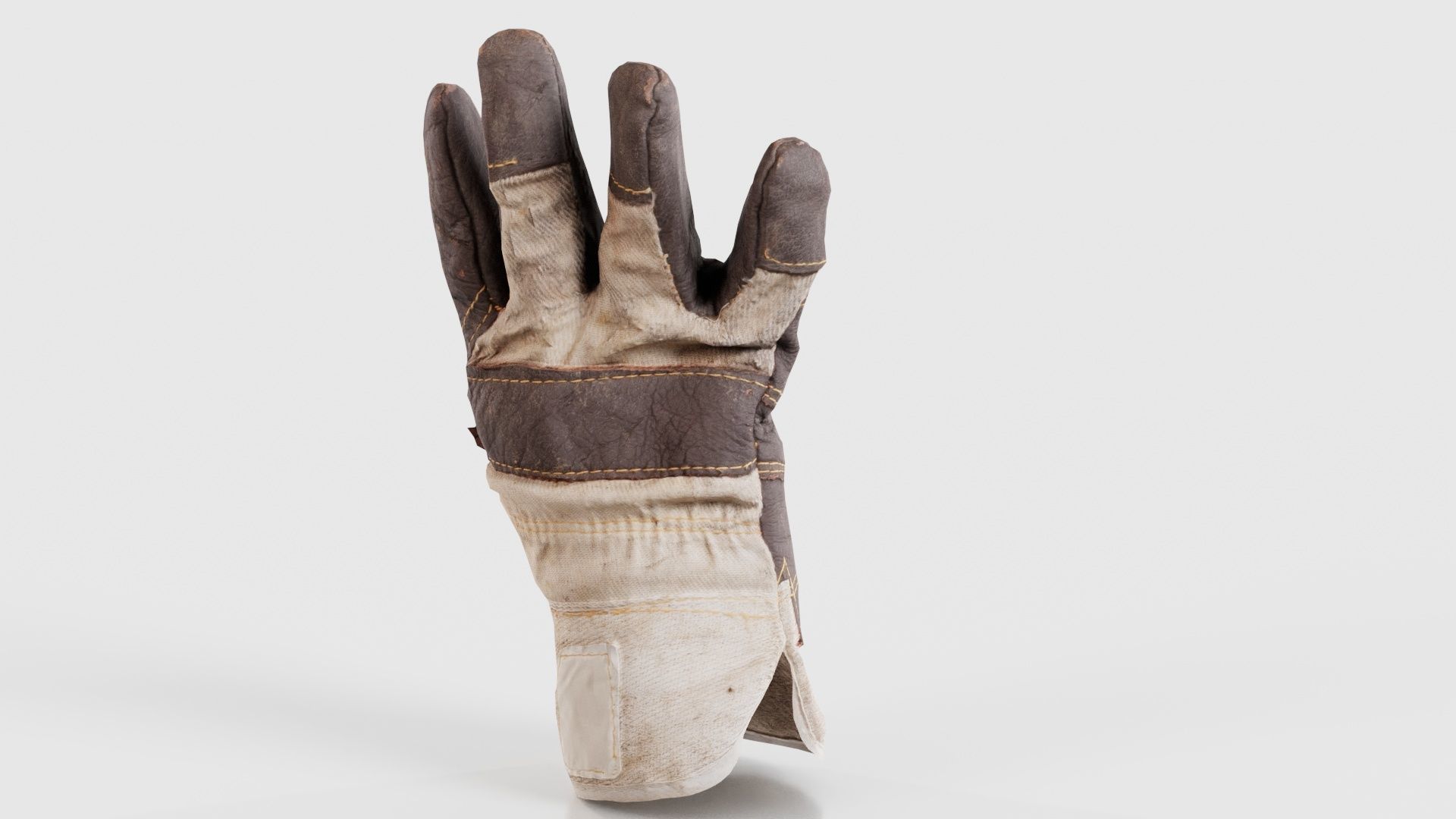 Gloved Hand 009 Low-poly 3D model_20