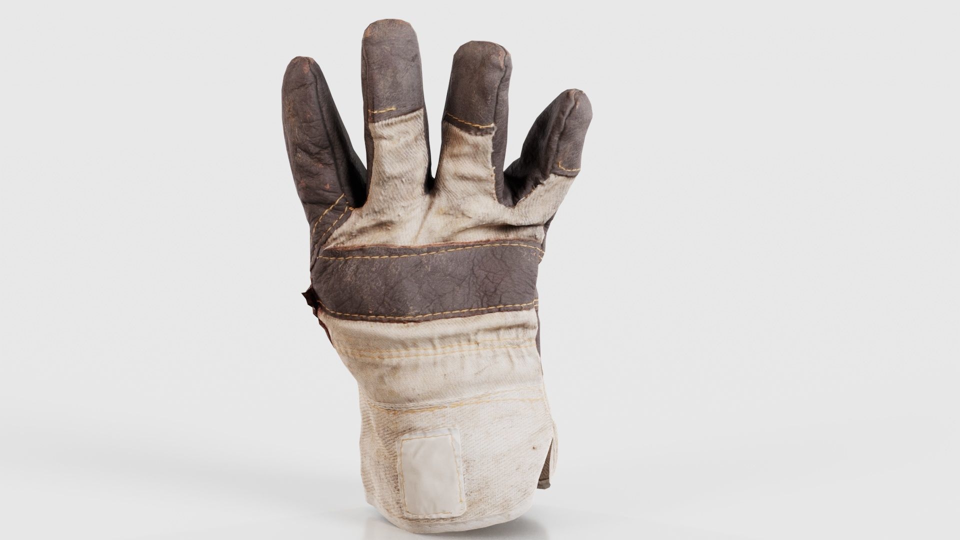 Gloved Hand 009 Low-poly 3D model_21