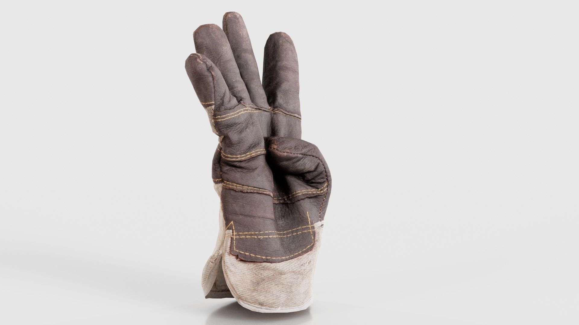 Gloved Hand 009 Low-poly 3D model_17