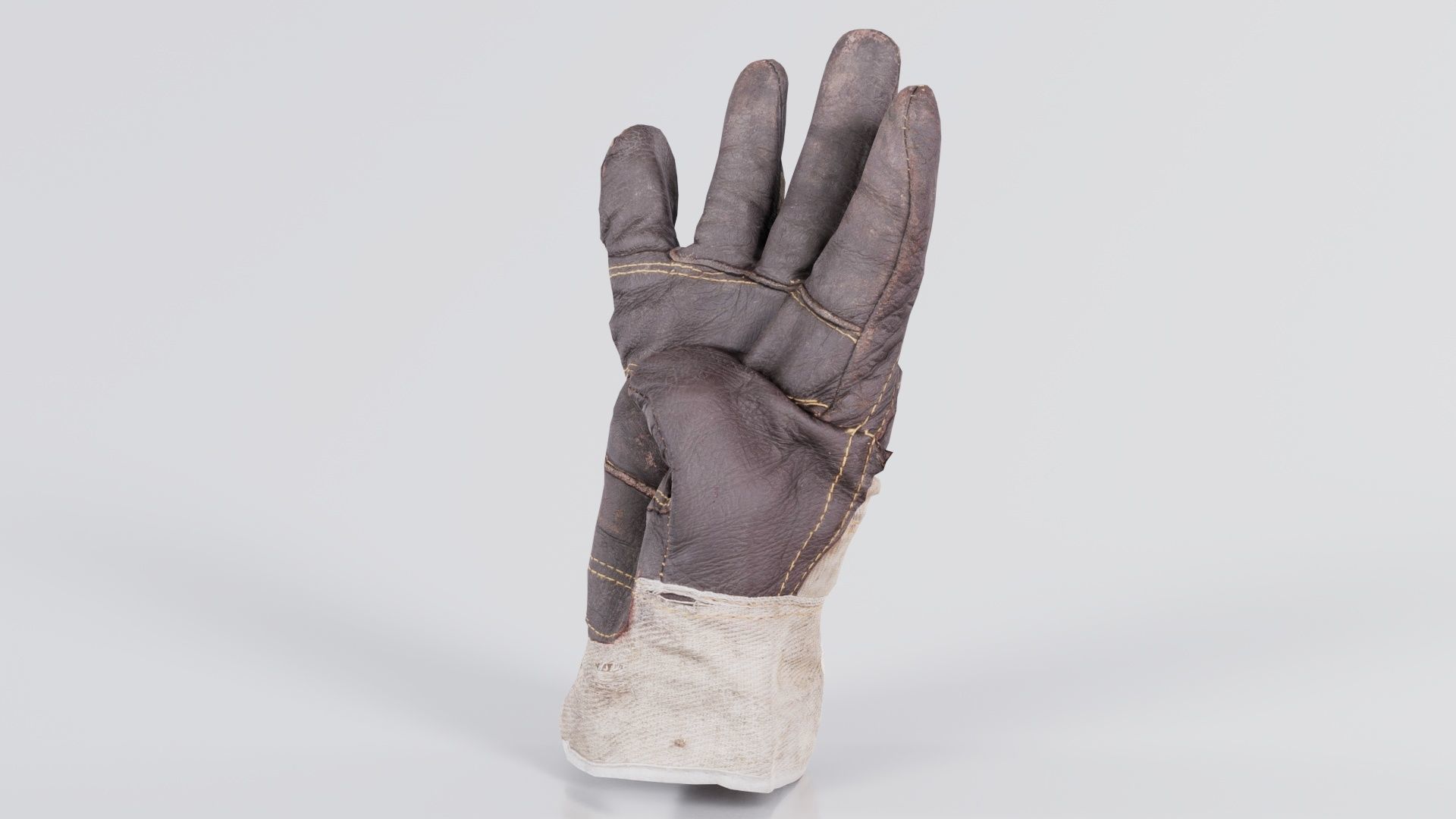 Gloved Hand 009 Low-poly 3D model_2