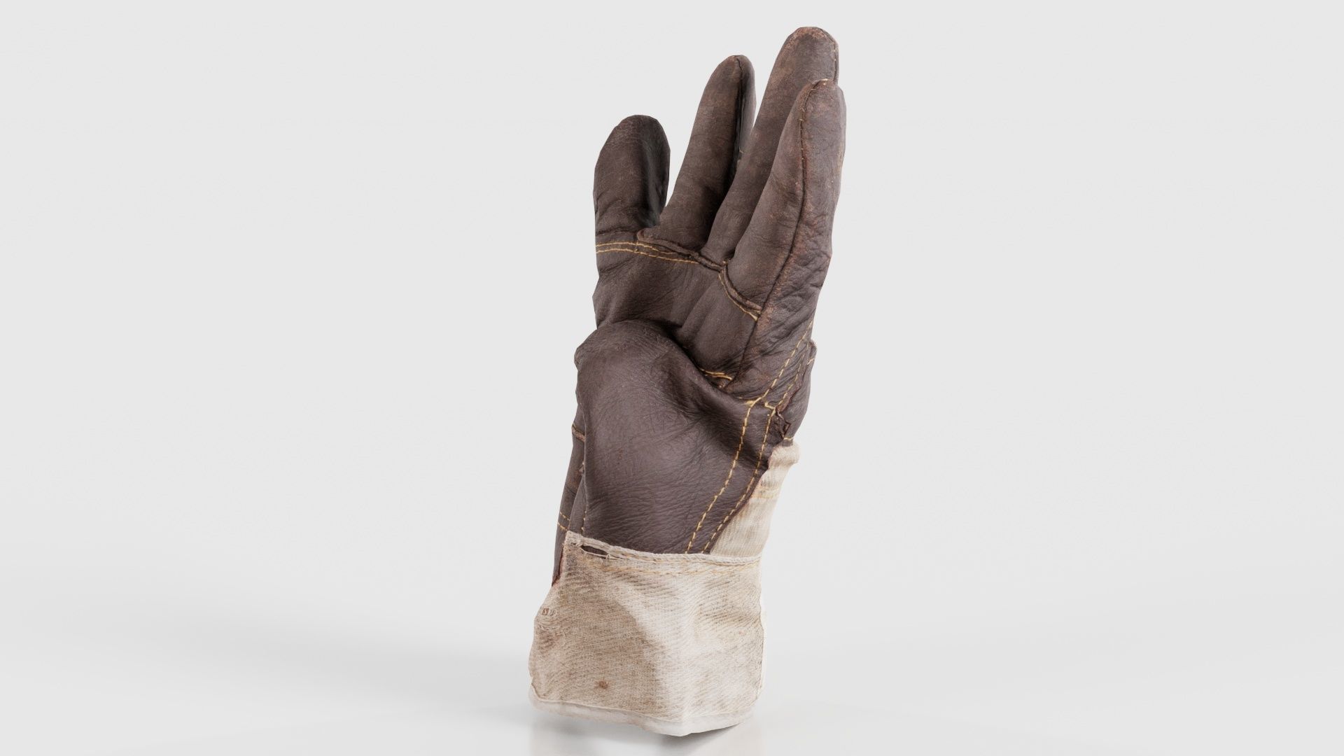 Gloved Hand 009 Low-poly 3D model_25