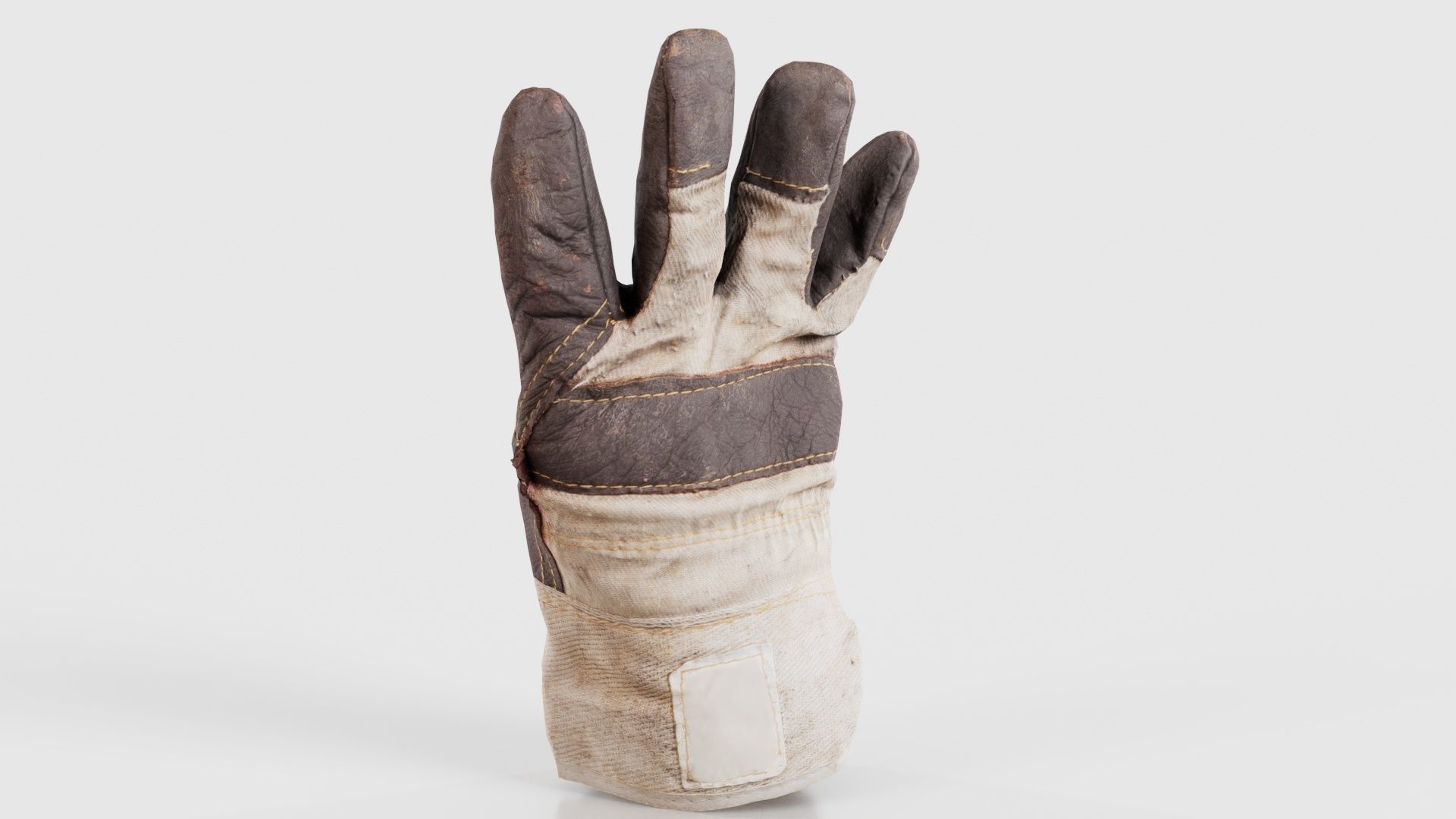 Gloved Hand 009 Low-poly 3D model_22