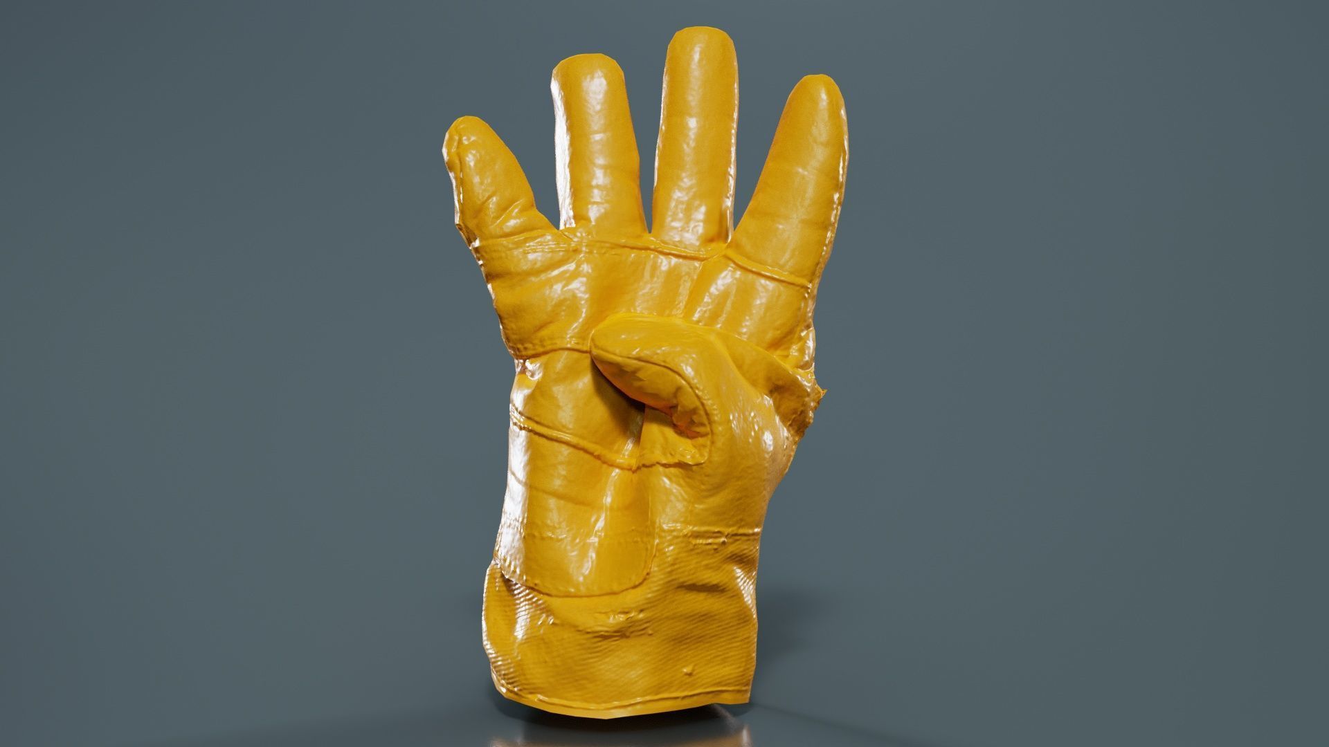 Gloved Hand 009 Low-poly 3D model_12