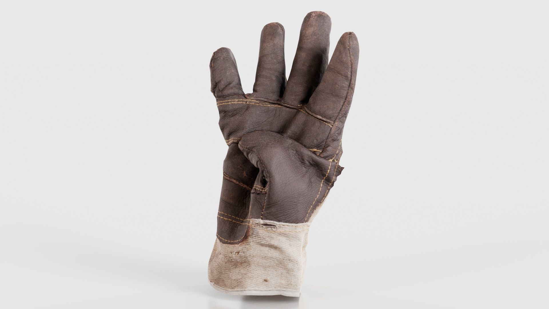 Gloved Hand 009 Low-poly 3D model_26