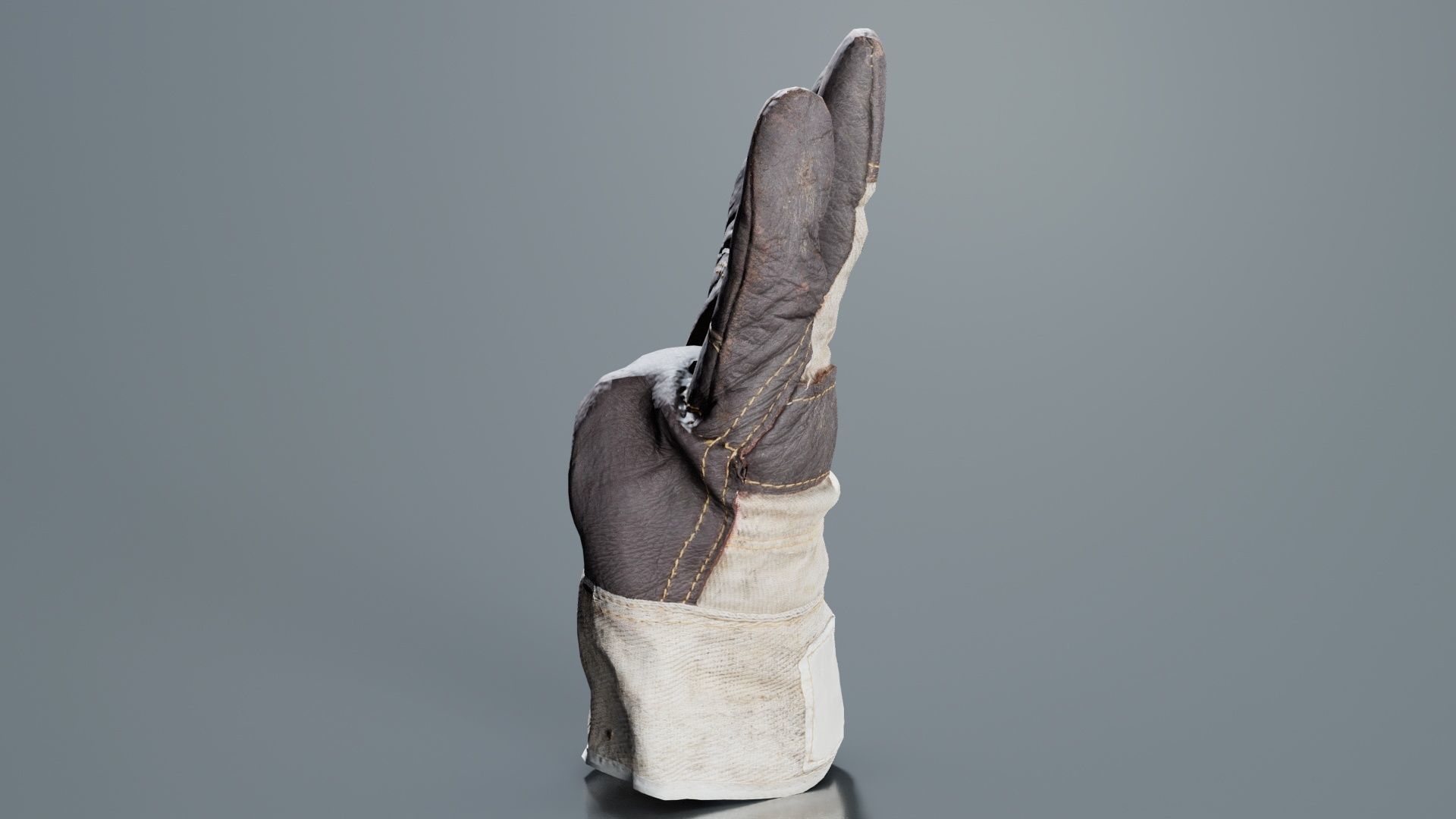 Gloved Hand 009 Low-poly 3D model_7