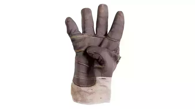 Gloved Hand 009 Low-poly 3D model