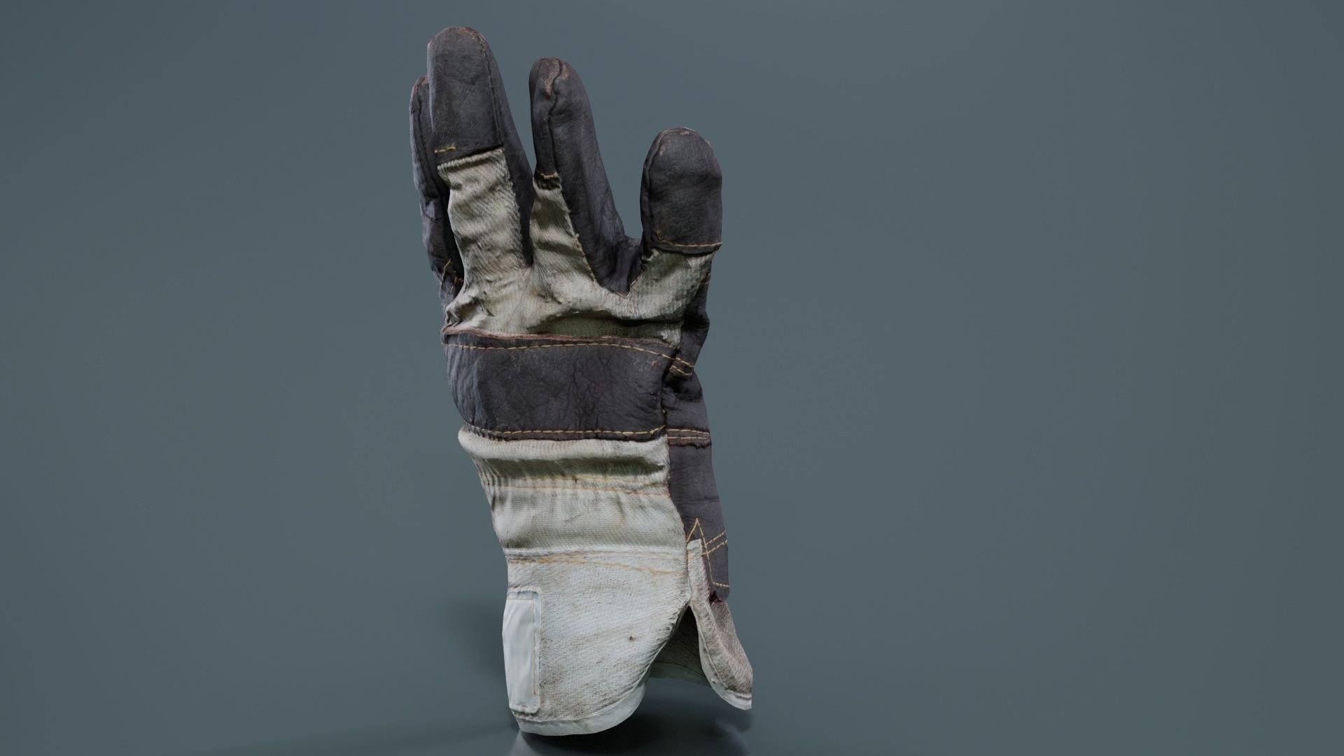 Gloved Hand 009 Low-poly 3D model_8