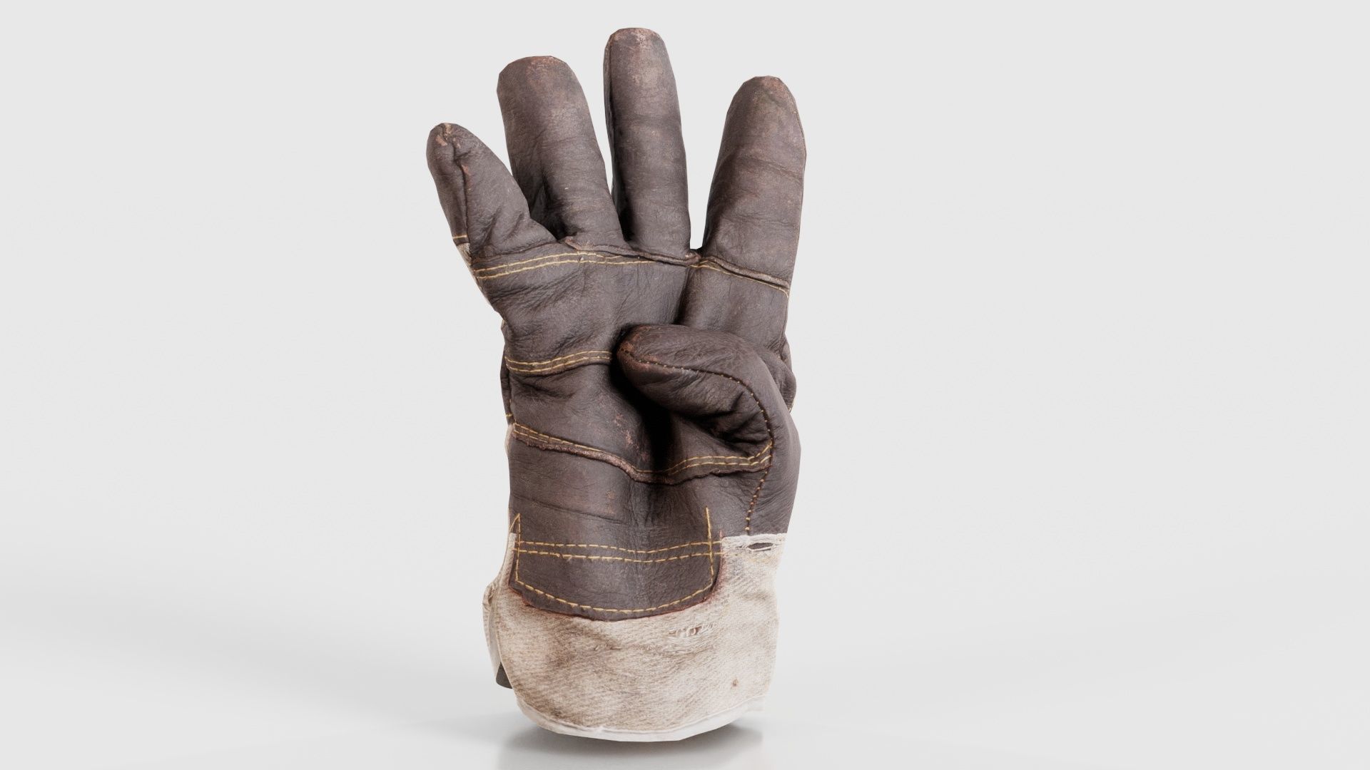 Gloved Hand 009 Low-poly 3D model_16