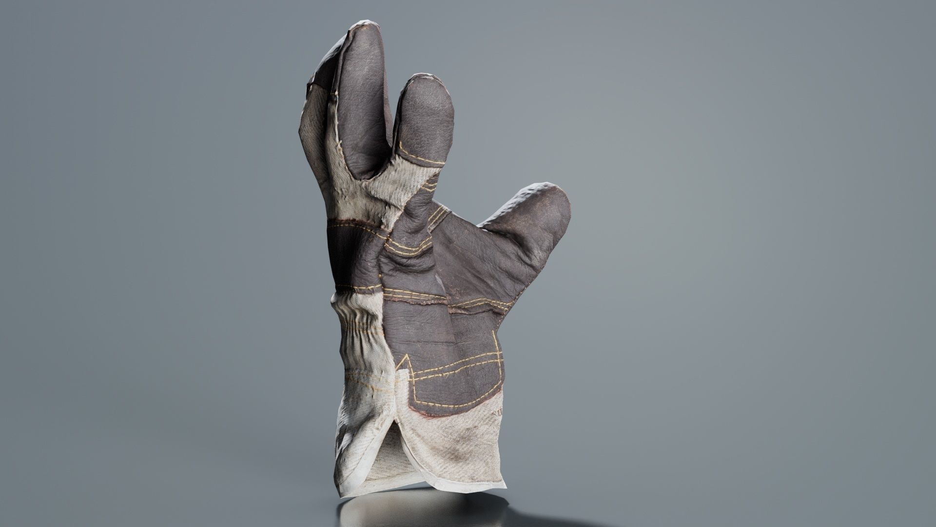 Gloved Hand 010 Low-poly 3D model_7