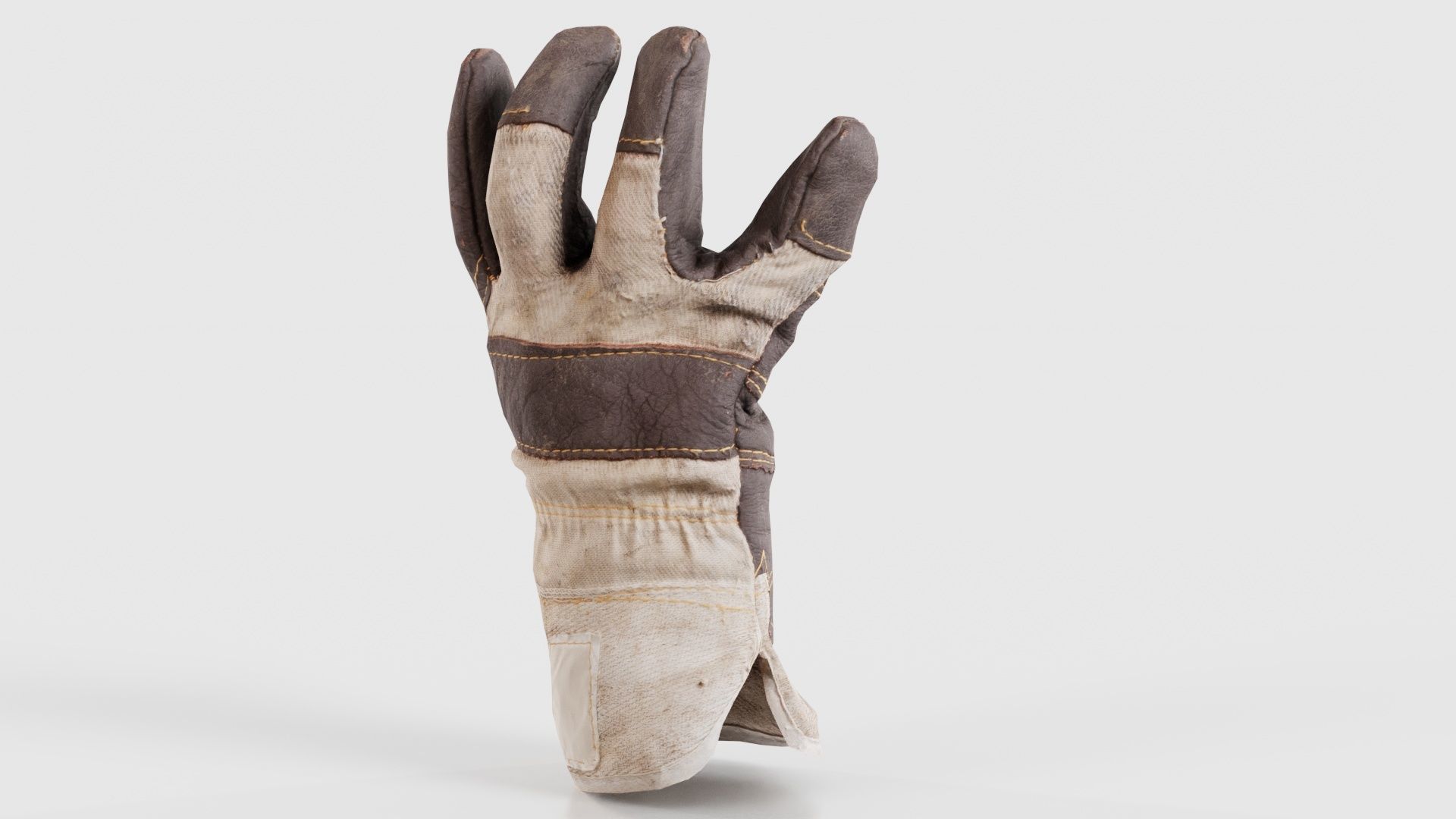 Gloved Hand 010 Low-poly 3D model_21