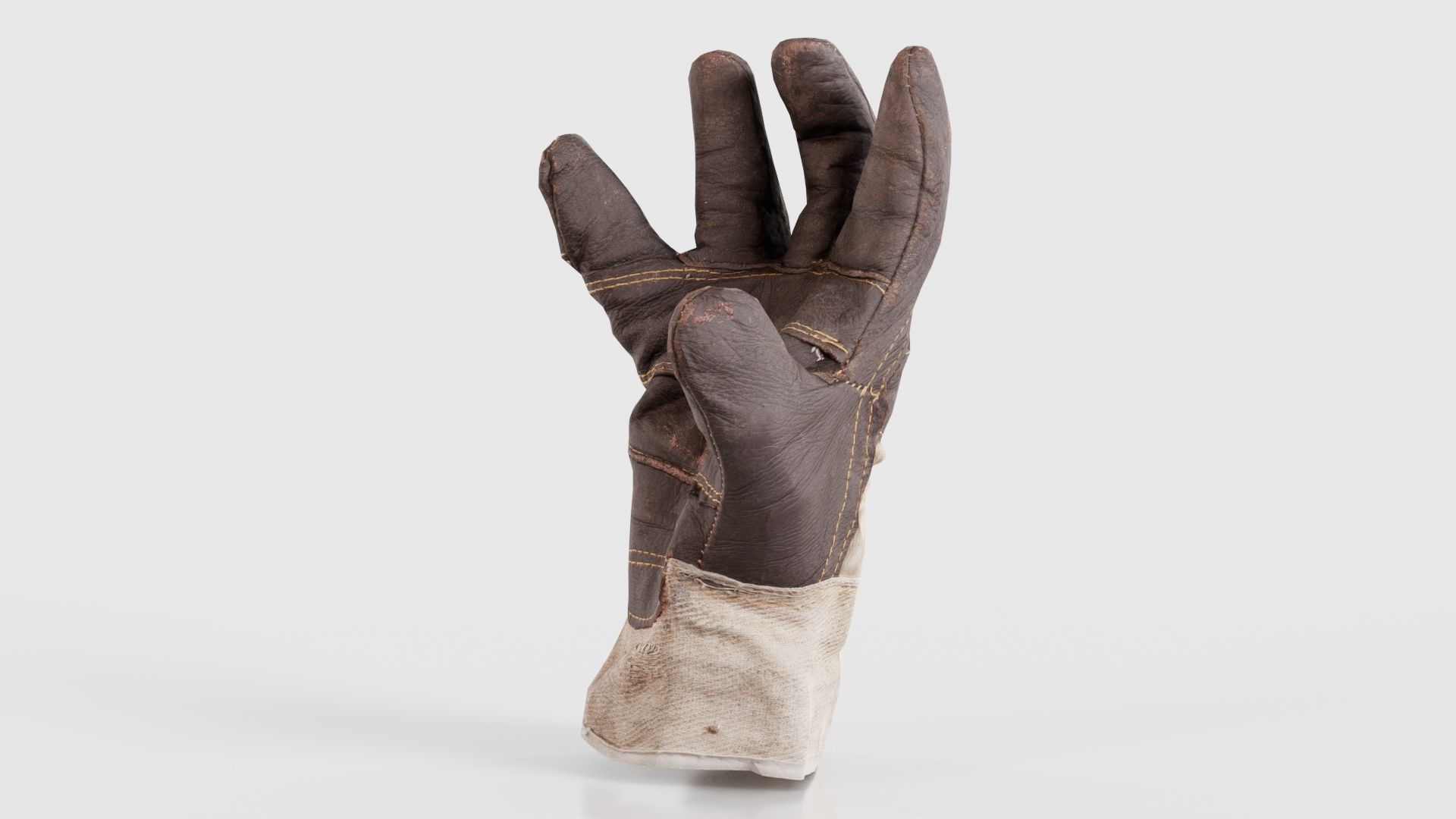 Gloved Hand 010 Low-poly 3D model_15