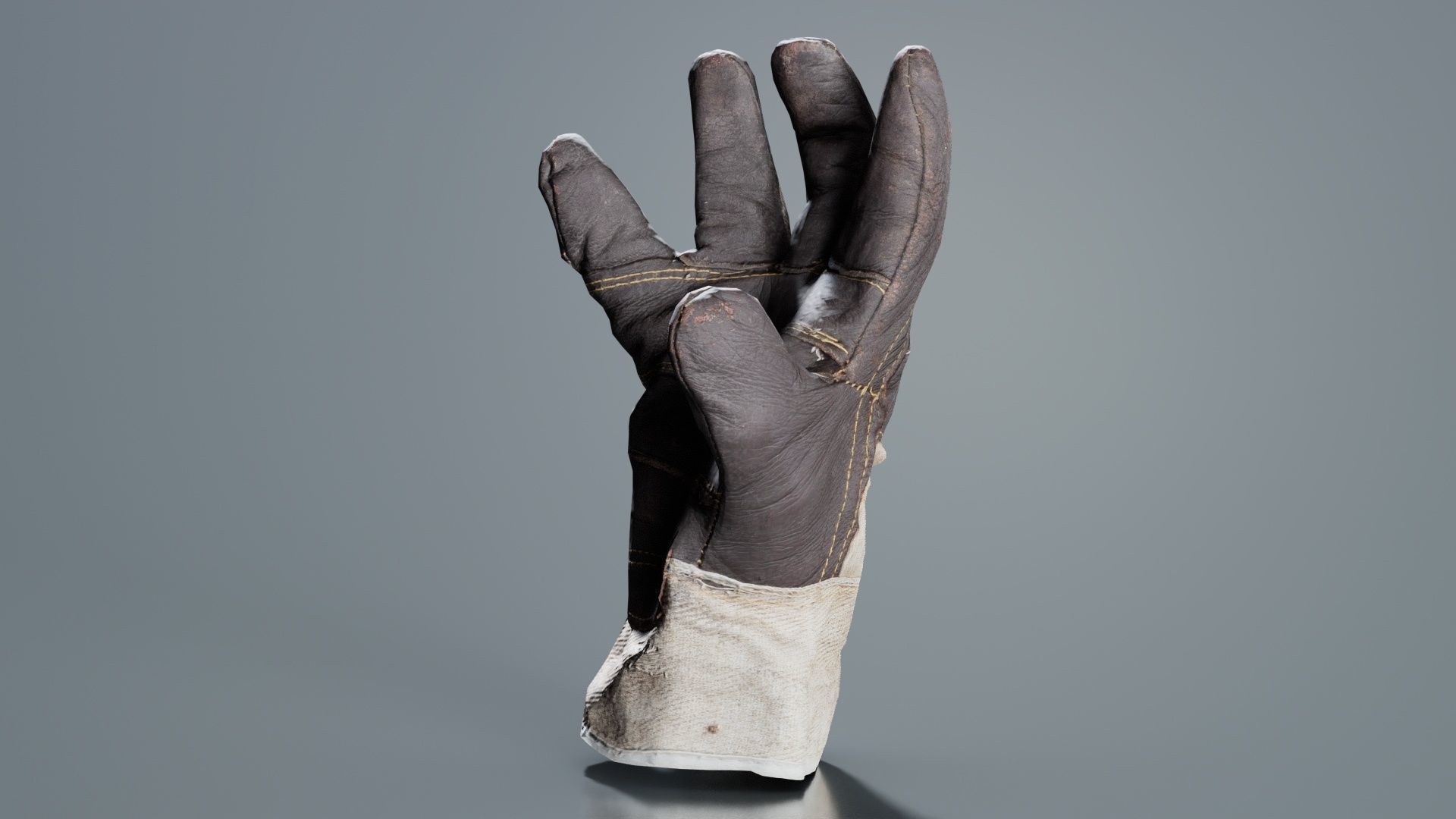 Gloved Hand 010 Low-poly 3D model_3