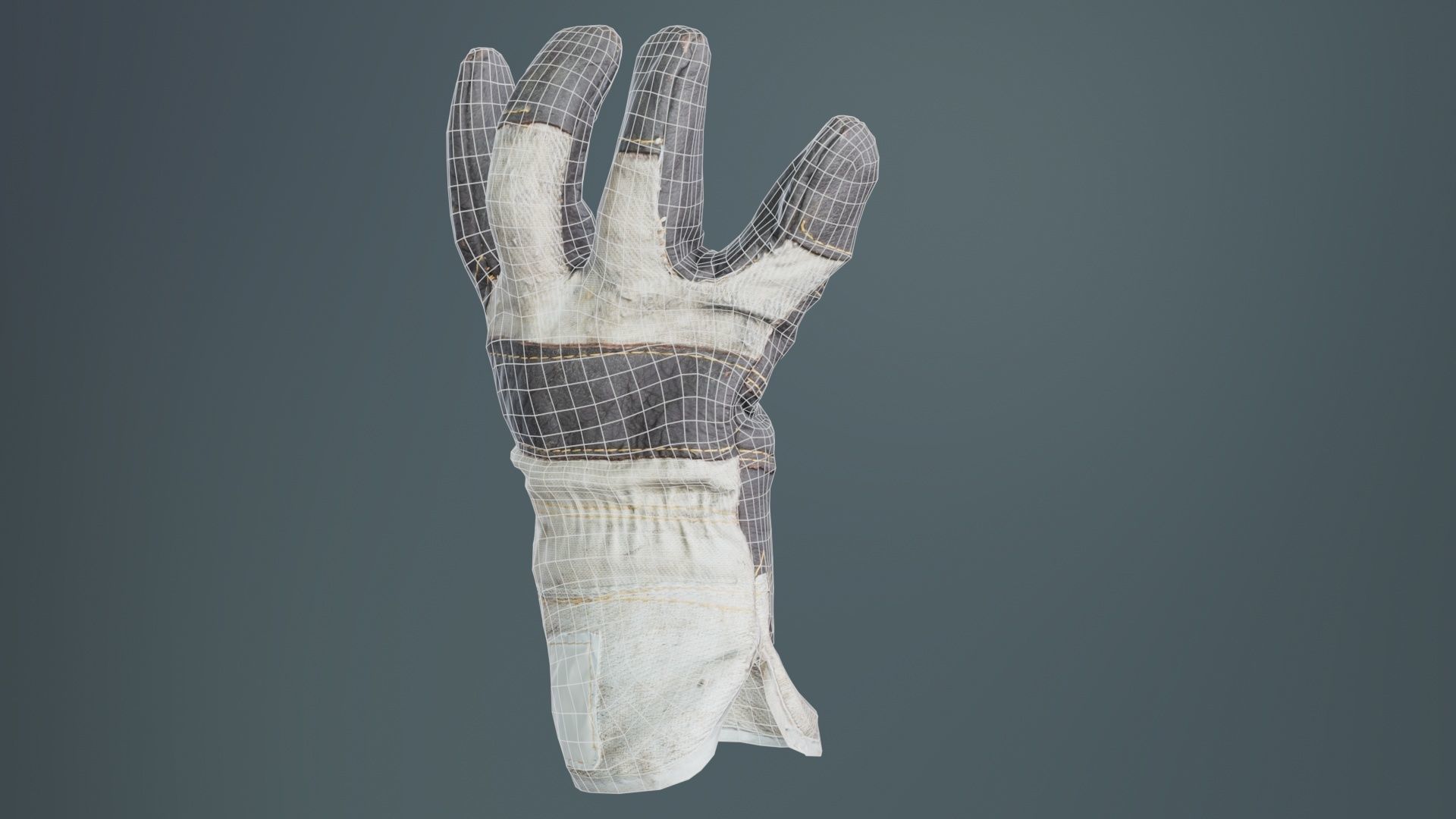 Gloved Hand 010 Low-poly 3D model_10