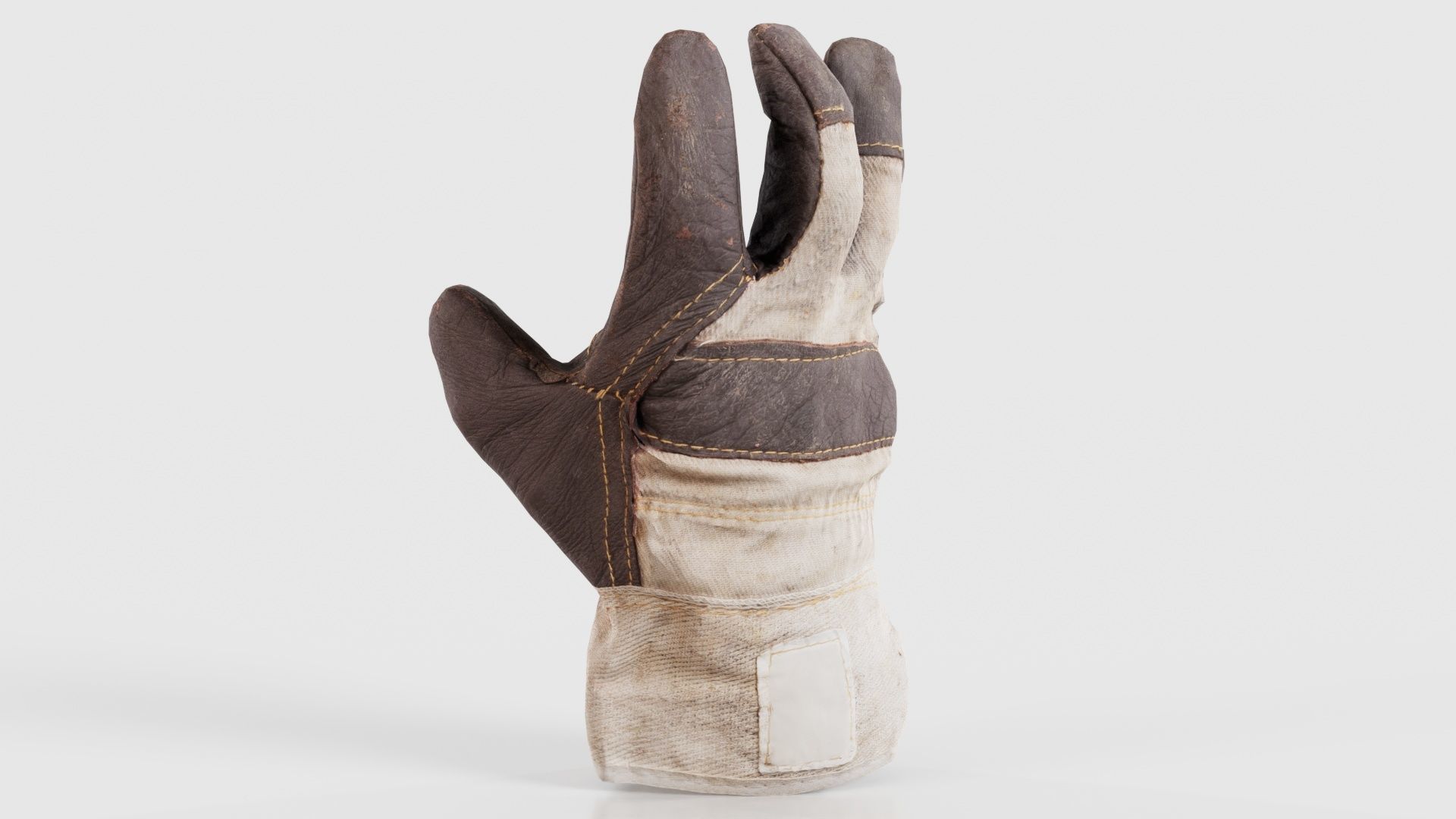 Gloved Hand 010 Low-poly 3D model_24