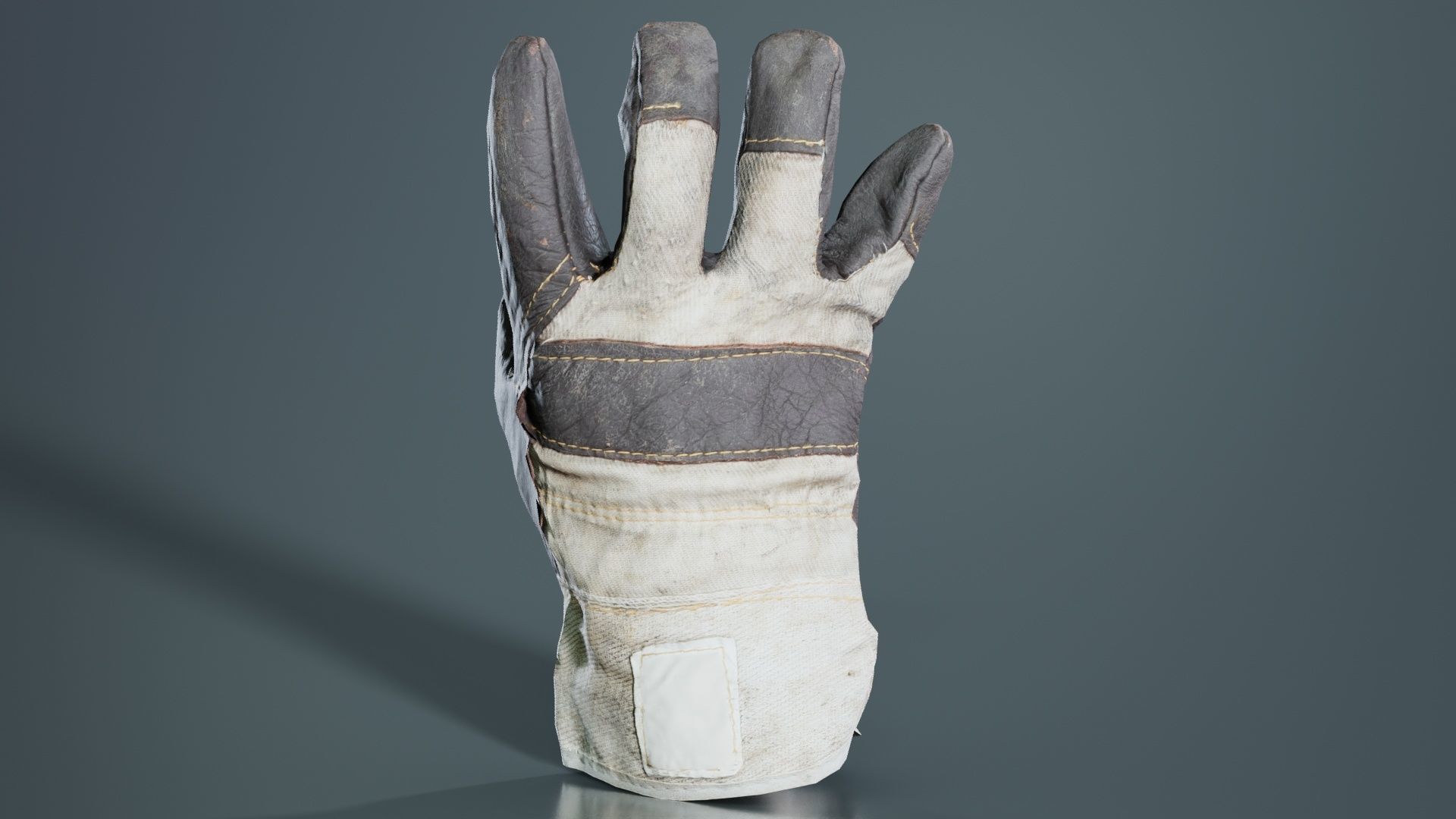 Gloved Hand 010 Low-poly 3D model_1