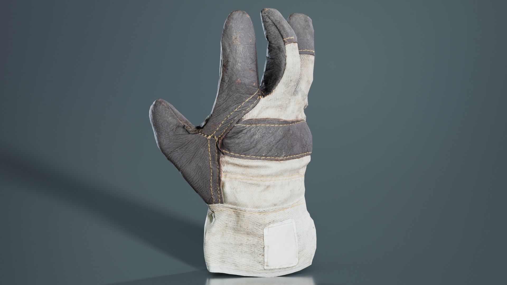 Gloved Hand 010 Low-poly 3D model_6