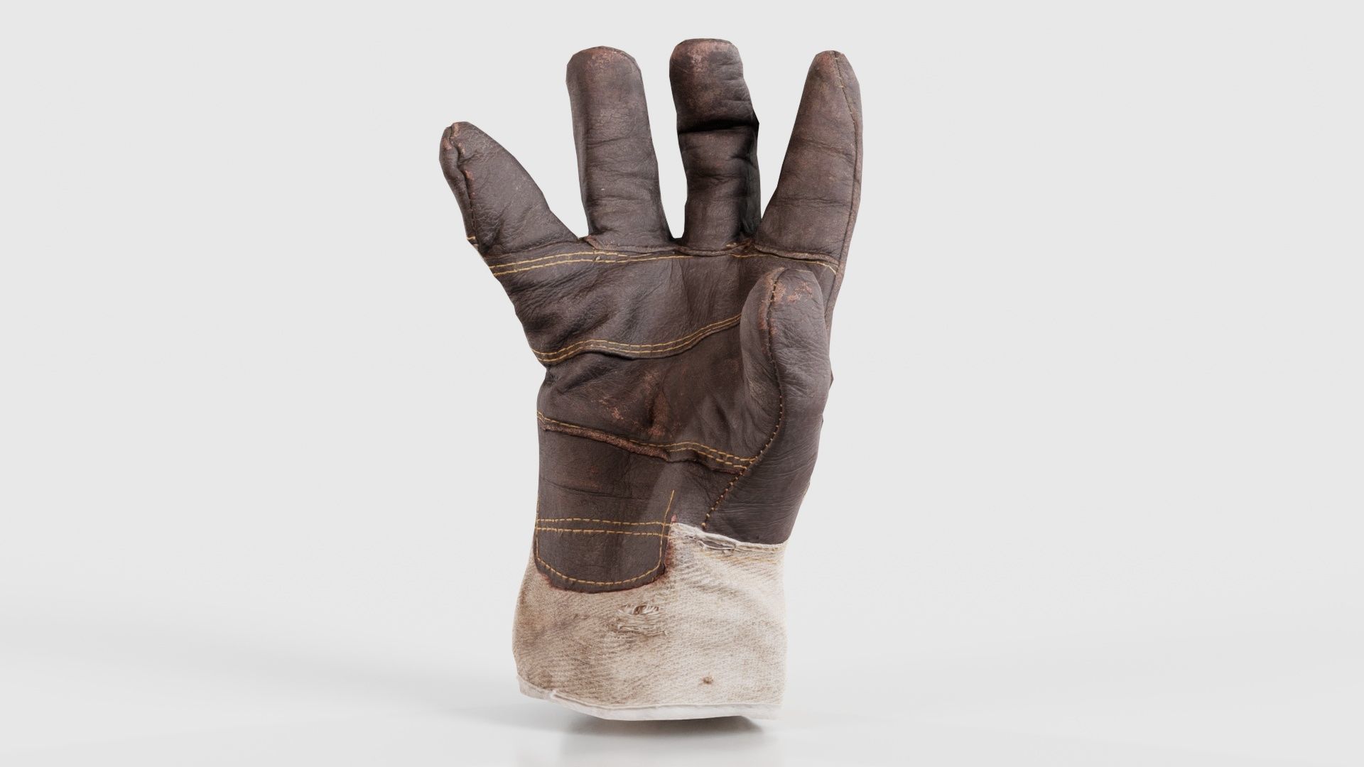 Gloved Hand 010 Low-poly 3D model_16