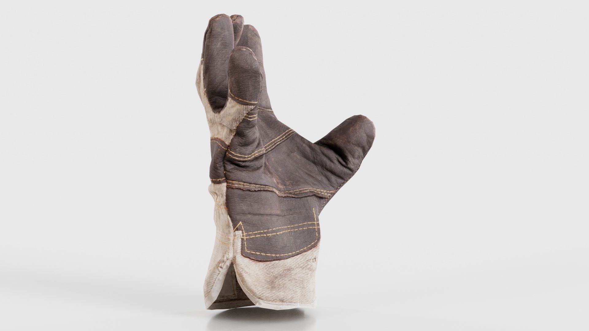 Gloved Hand 010 Low-poly 3D model_19