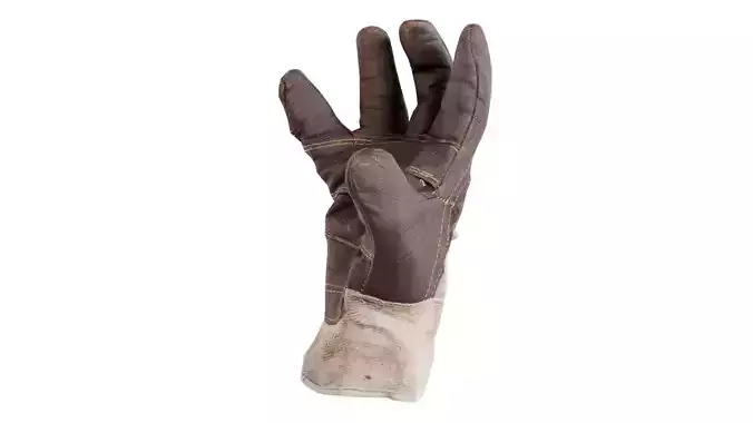 Gloved Hand 010 Low-poly 3D model