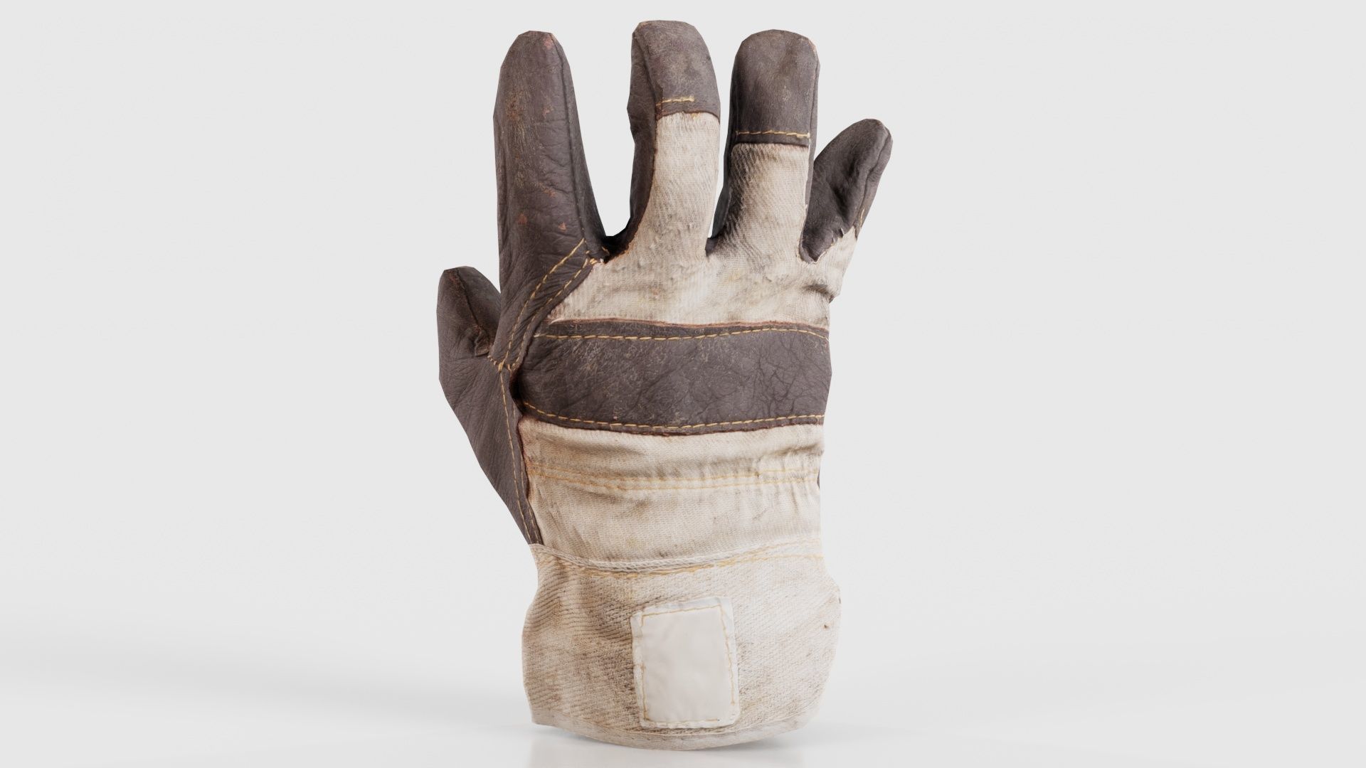 Gloved Hand 010 Low-poly 3D model_23