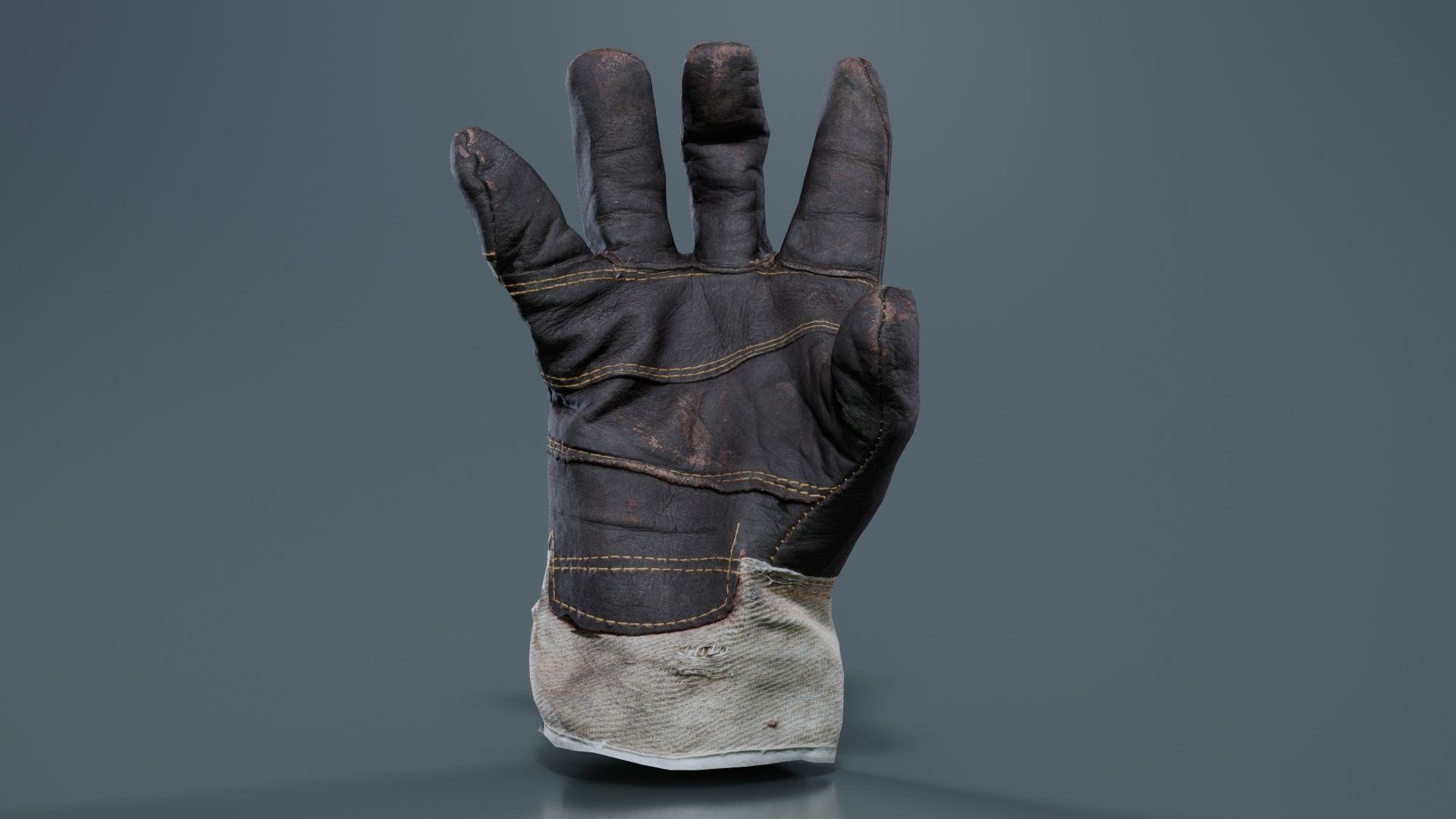 Gloved Hand 010 Low-poly 3D model_8