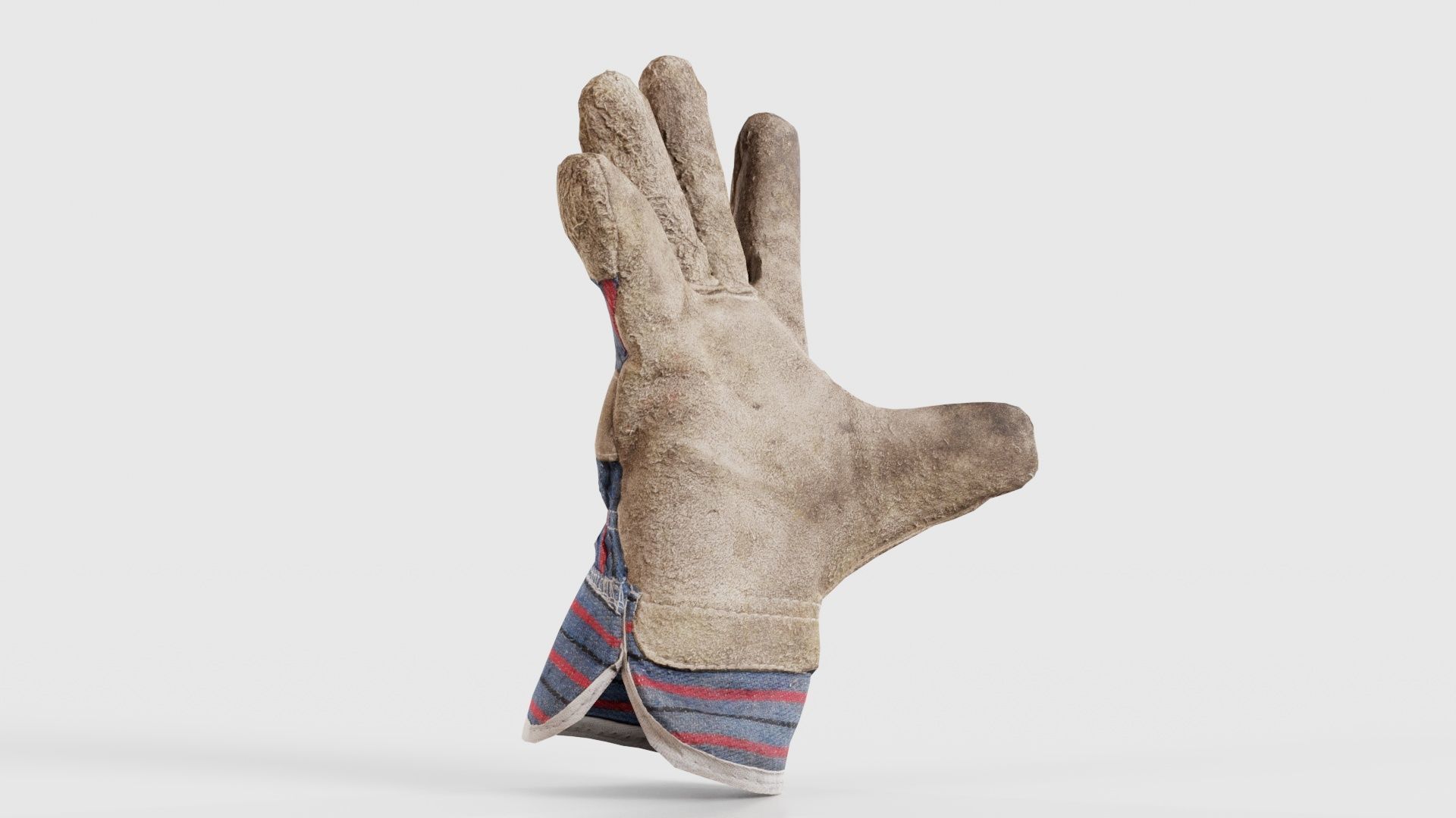 Gloved Hand 012 Low-poly 3D model_23