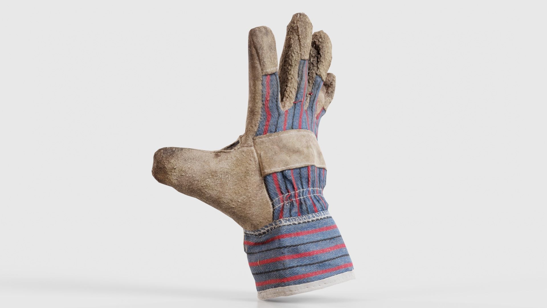 Gloved Hand 012 Low-poly 3D model_17