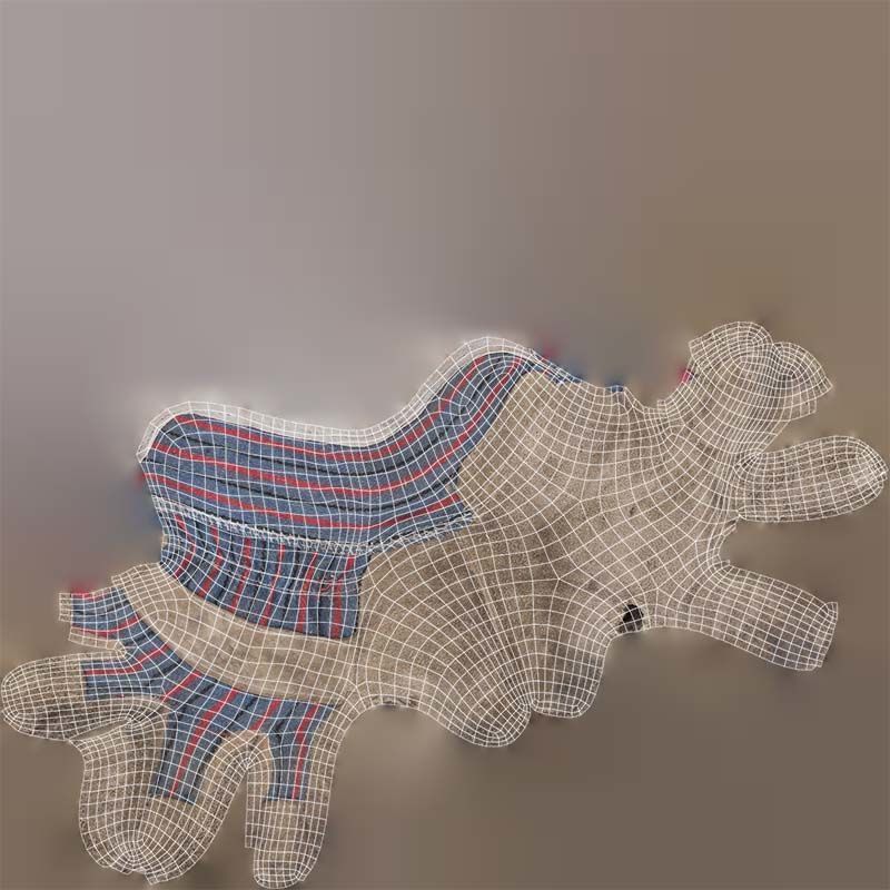 Gloved Hand 012 Low-poly 3D model_14