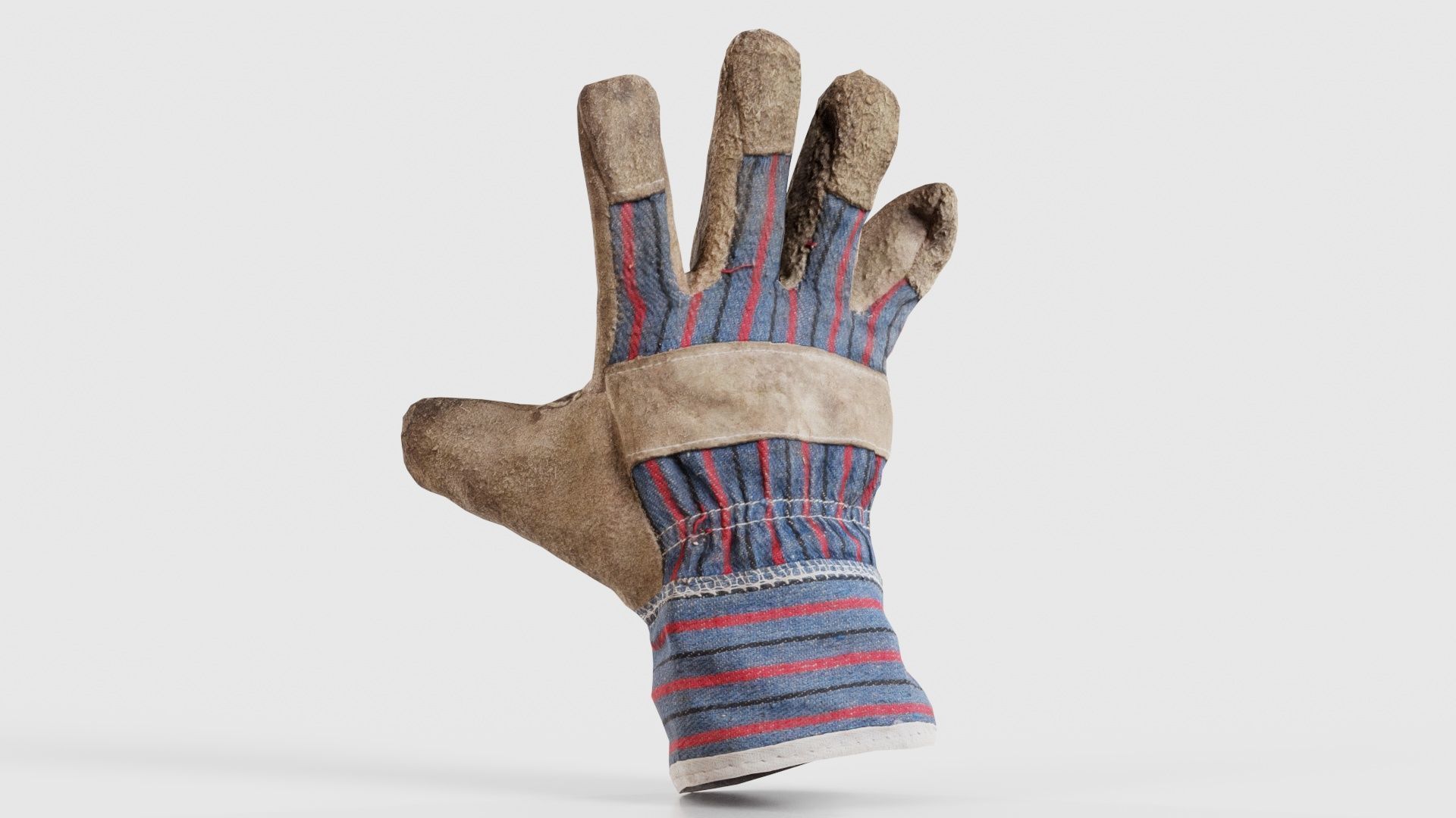 Gloved Hand 012 Low-poly 3D model_16