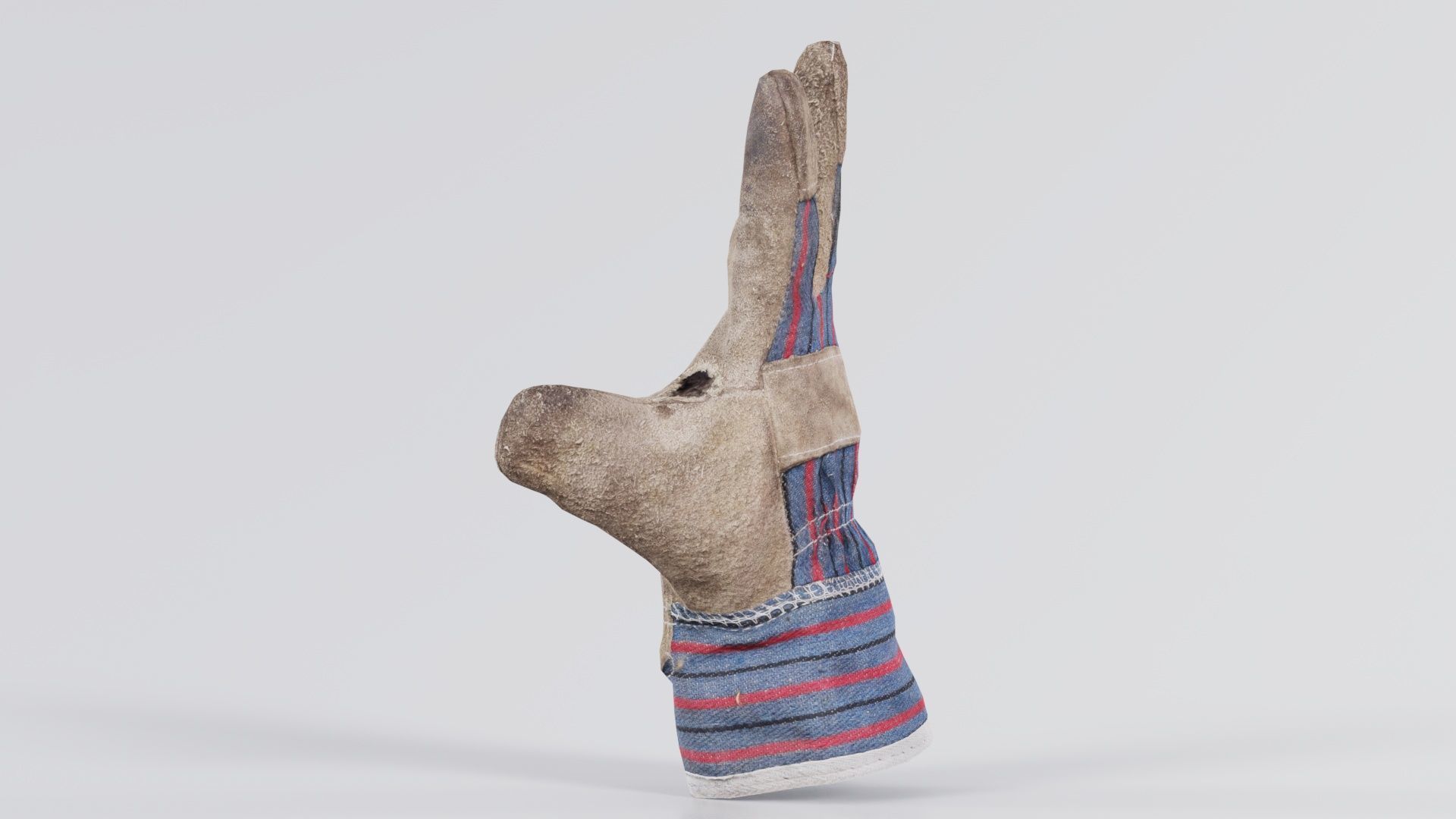 Gloved Hand 012 Low-poly 3D model_6