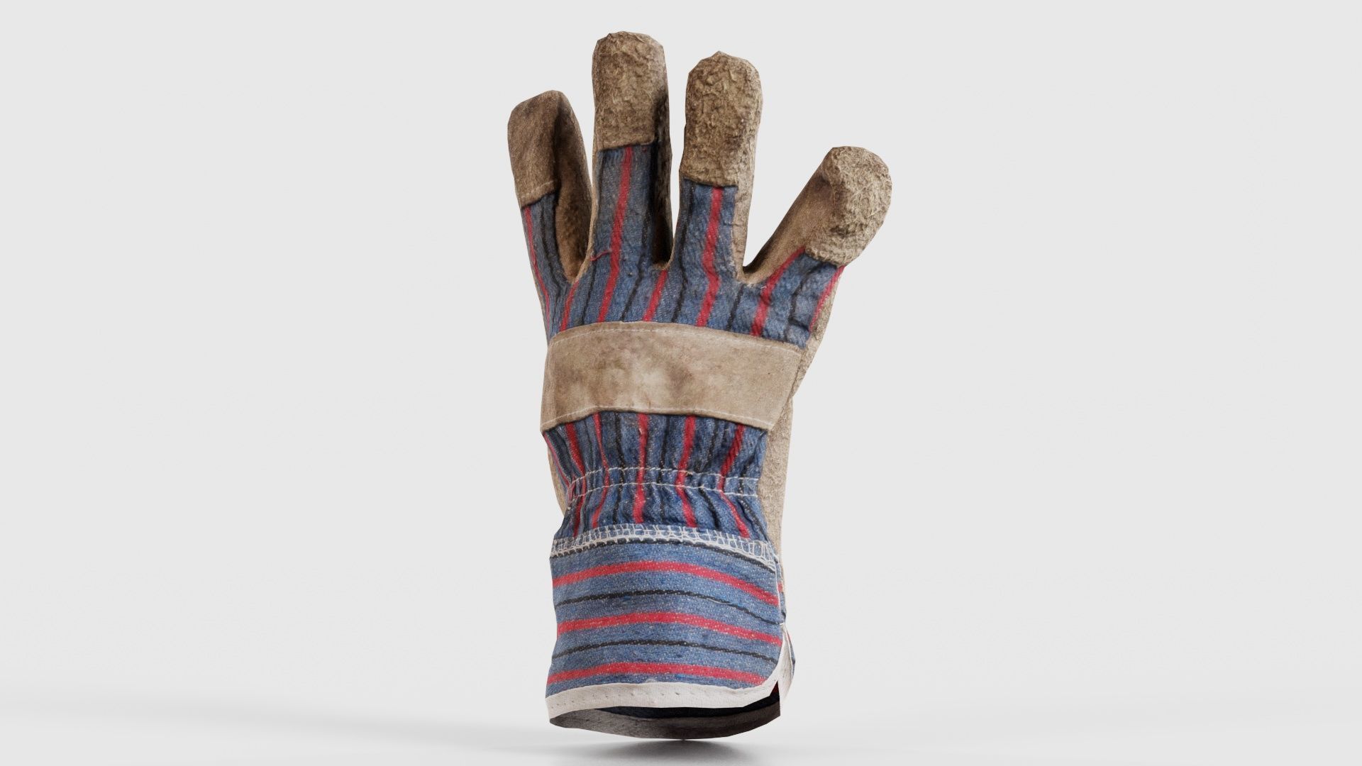 Gloved Hand 012 Low-poly 3D model_26