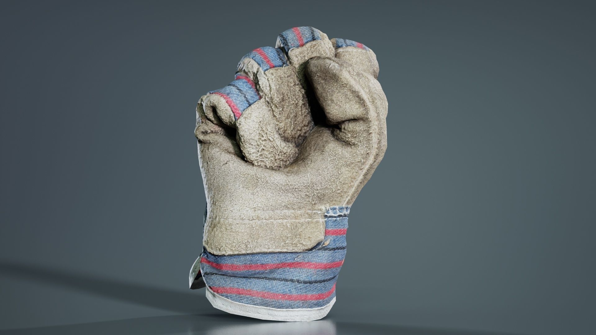 Gloved Hand 013 Low-poly 3D model_8