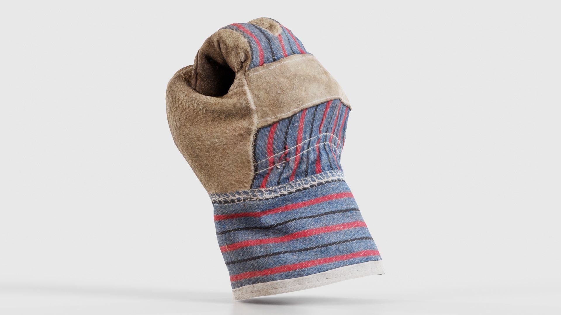 Gloved Hand 013 Low-poly 3D model_24