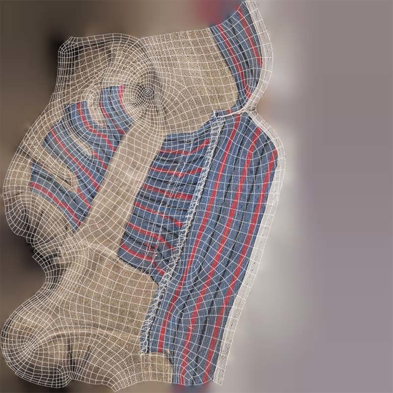 Gloved Hand 013 Low-poly 3D model_14