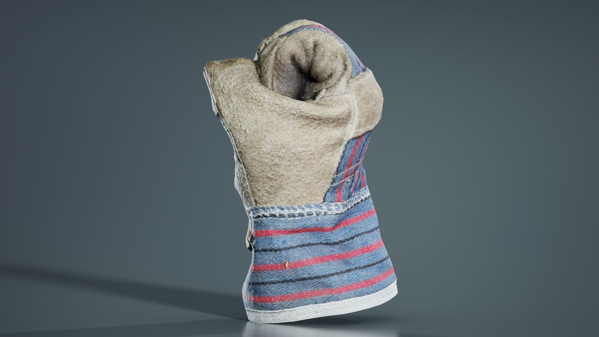 Gloved Hand 013 Low-poly 3D model_5