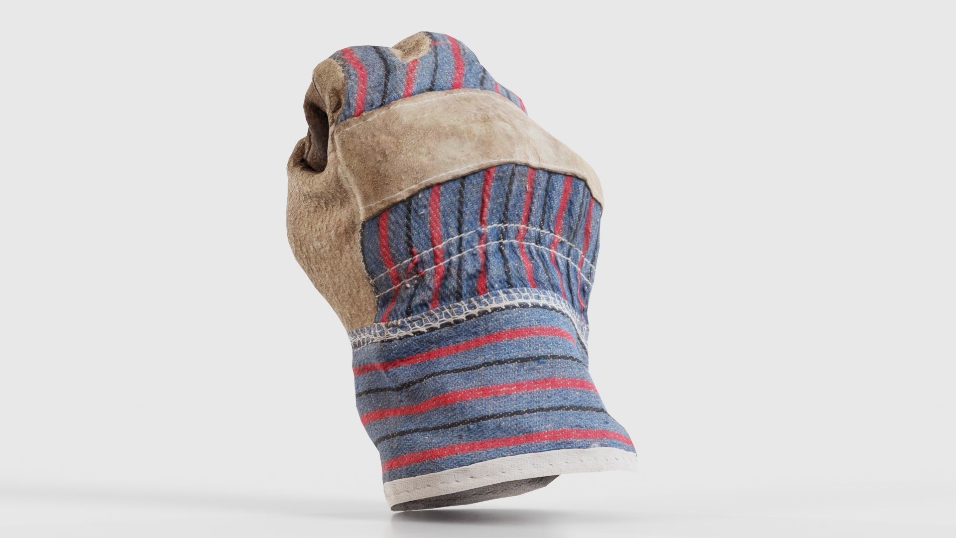 Gloved Hand 013 Low-poly 3D model_23