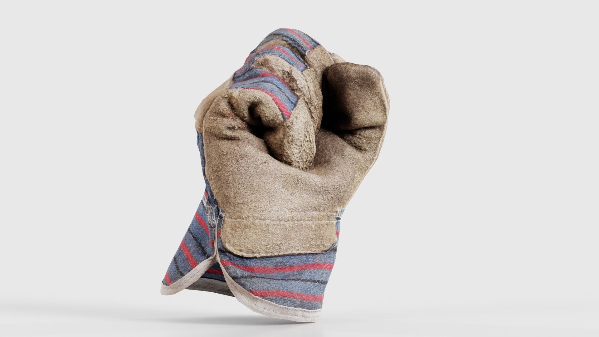 Gloved Hand 013 Low-poly 3D model_18