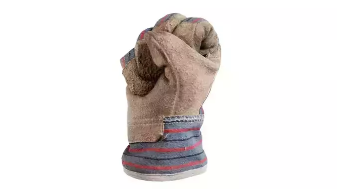 Gloved Hand 013 Low-poly 3D model