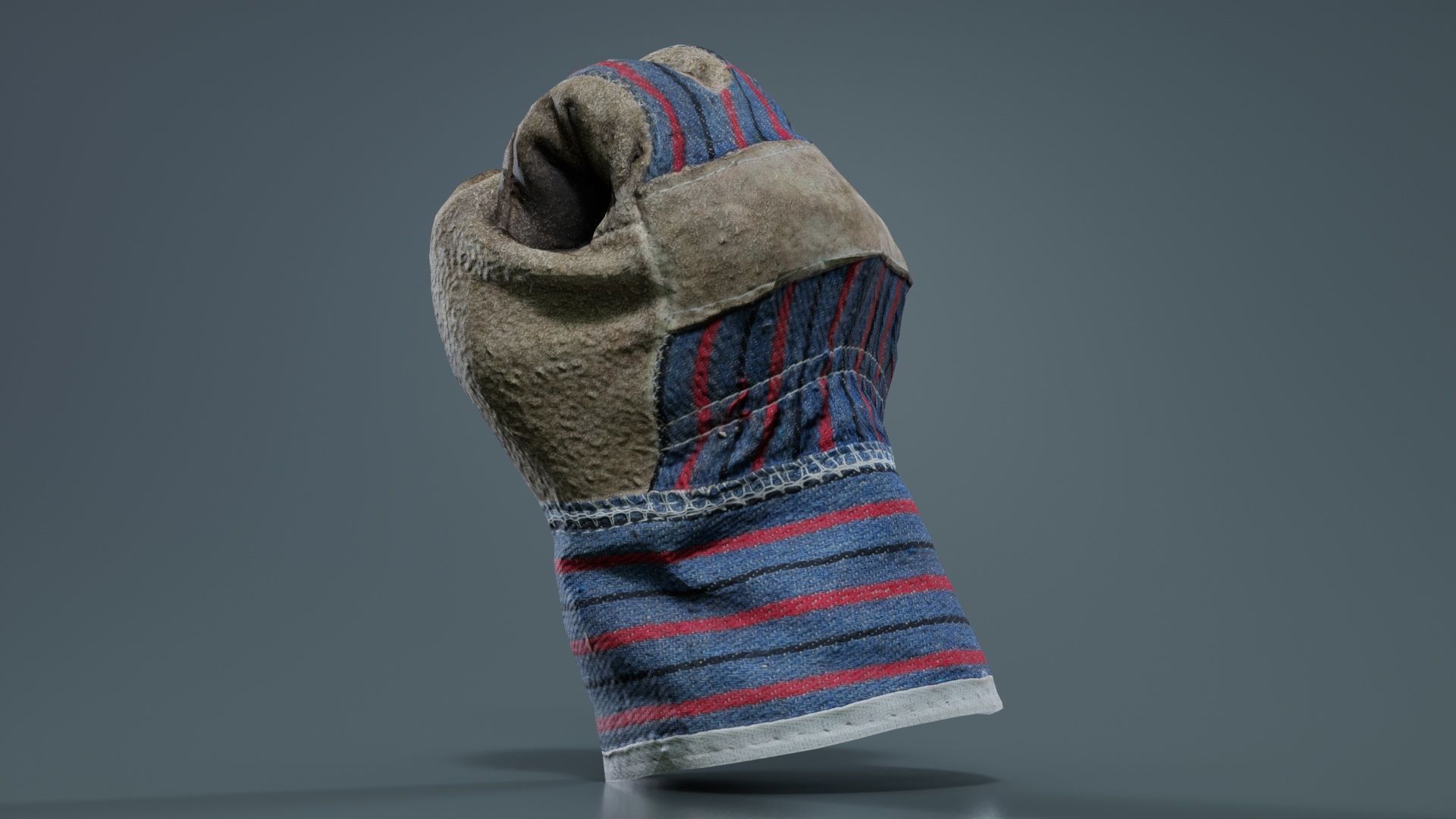 Gloved Hand 013 Low-poly 3D model_1