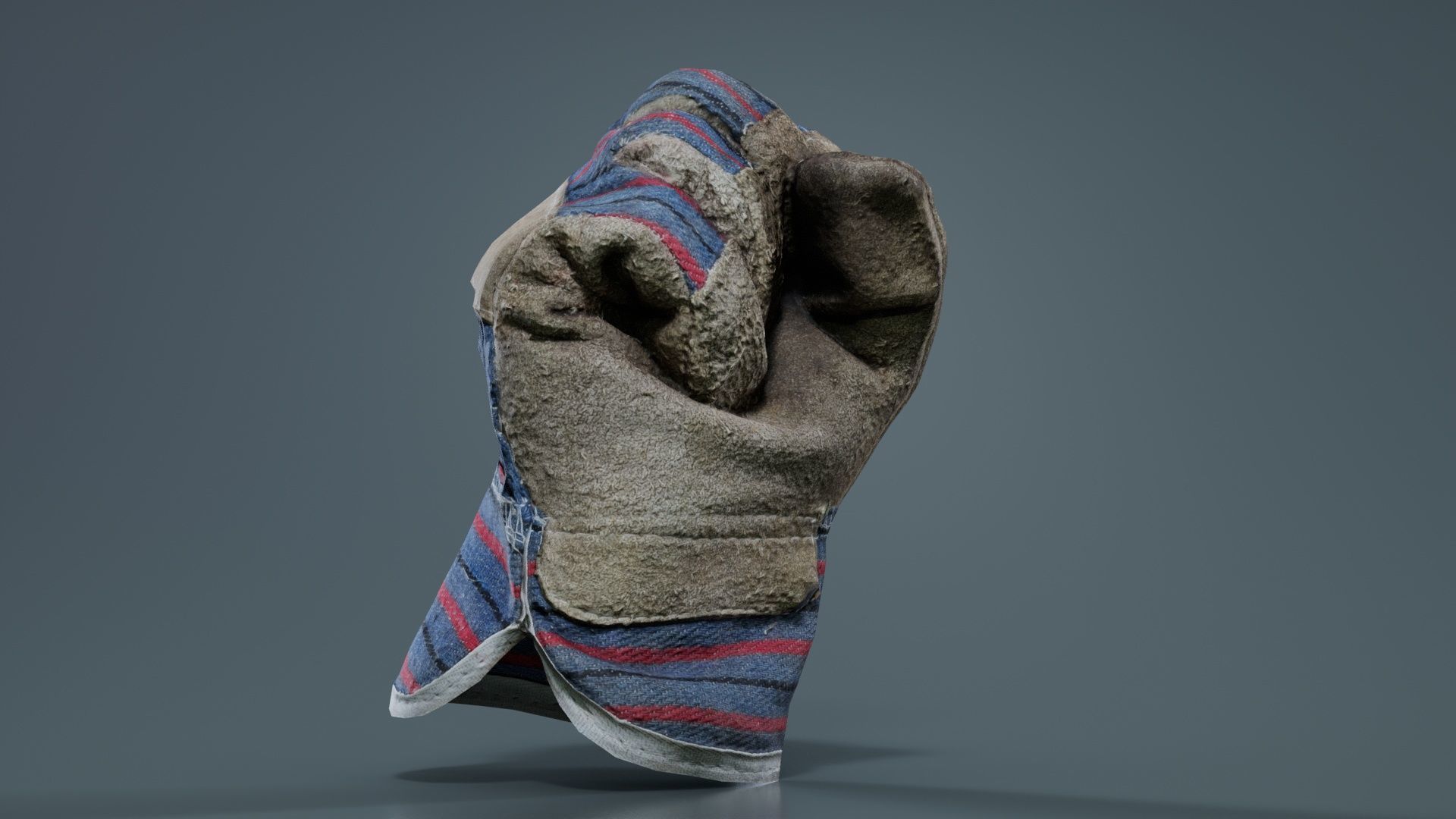 Gloved Hand 013 Low-poly 3D model_6