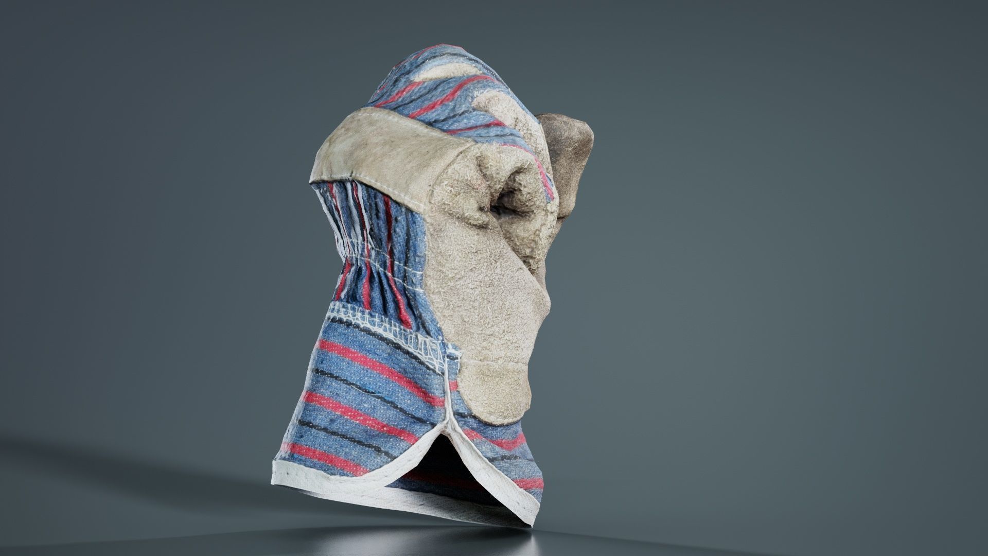 Gloved Hand 013 Low-poly 3D model_4