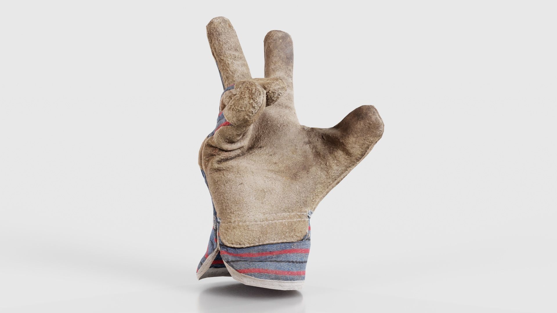 Gloved Hand 014 Low-poly 3D model_16